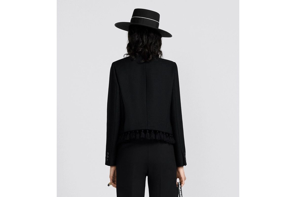 Dior o1bcso1str0225 Open Jacket with Pompoms in Black Size M / US 6-8 / IT 42-44 - 6 Thumbnail