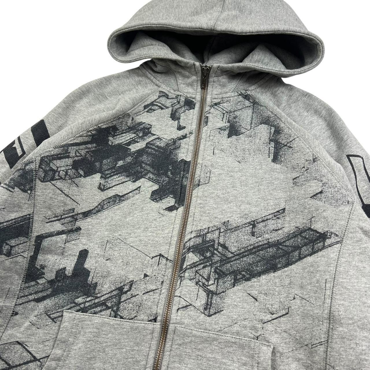 Stussy Vintage 2000s Stussy Delta Zip Up Geometric Hoodie - Medium Size US M / EU 48-50 / 2 - 5 Thumbnail