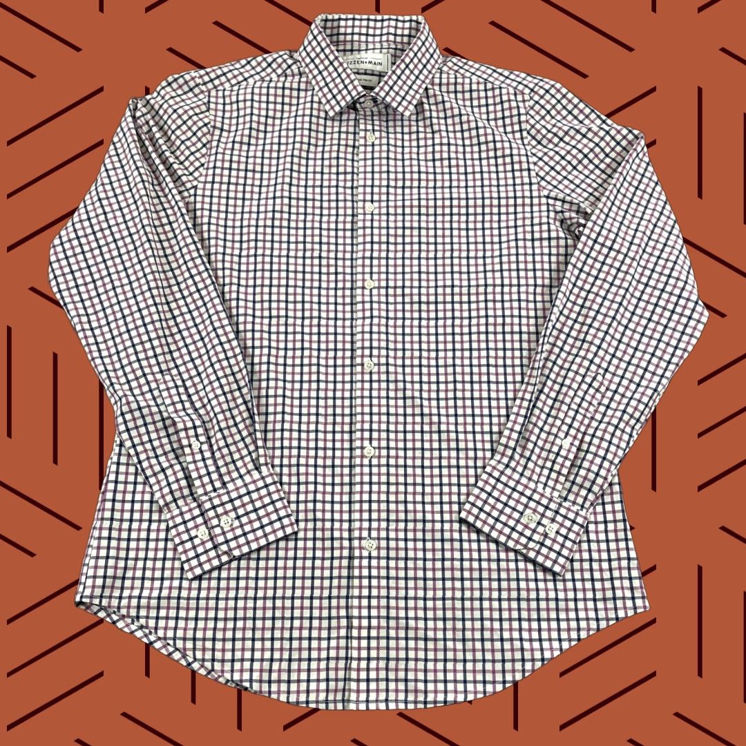 Mizzen+Main MIZZEN+MAIN Shirt Mens XL Leeward Plaid Button Up Dress Shirt - Multicolor, Long Sleeve, Collared, Classic Fit, Breathable, Easy Care, Workwear Size 46R - 1 Thumbnail
