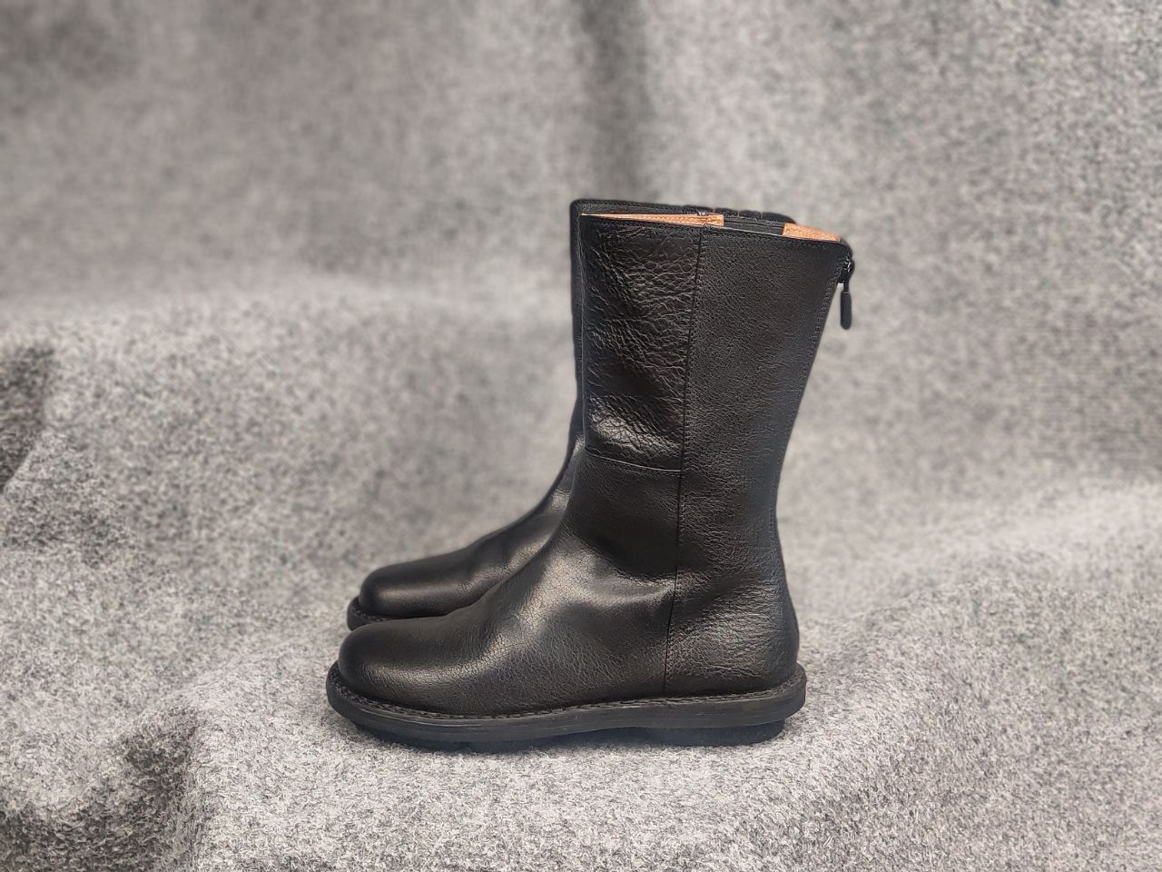 Trippen Trippen Design Black Leather Zip Mid Boots Avant garde Shoes Size US 6 / IT 36 - 7 Thumbnail