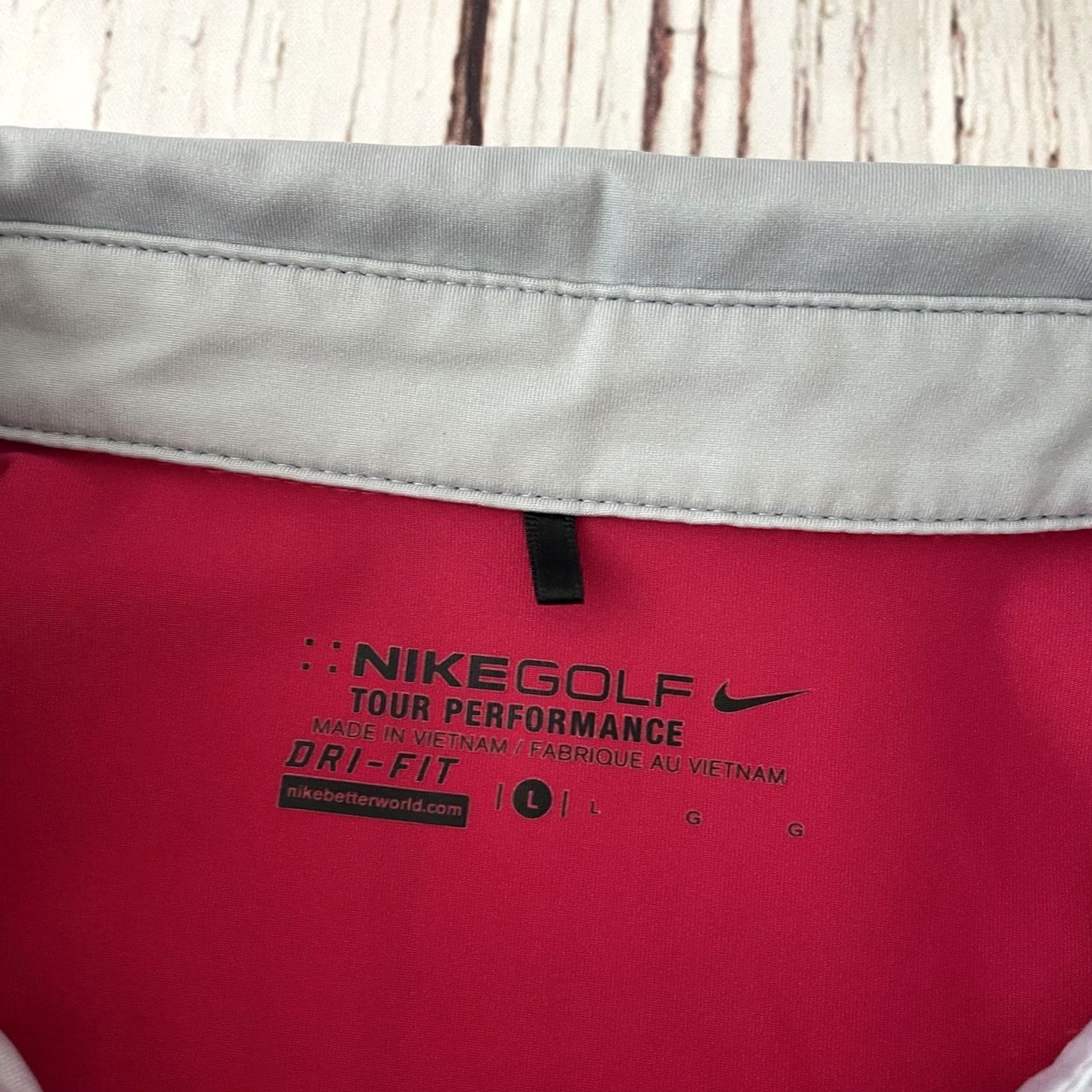 Nike Nike Golf Tour Performance Short Sleeve Polo Shirt Men's Large Pink Size US L / EU 52-54 / 3 - 2 Thumbnail