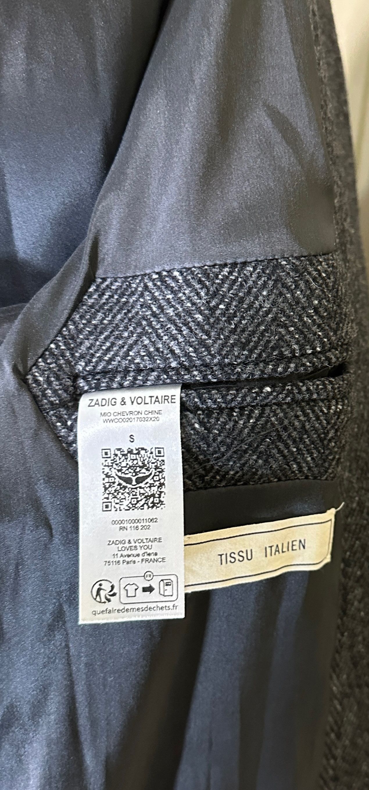 Zadig & Voltaire Mio Single-Breasted Coat Size S / US 4 / IT 40 - 8 Thumbnail