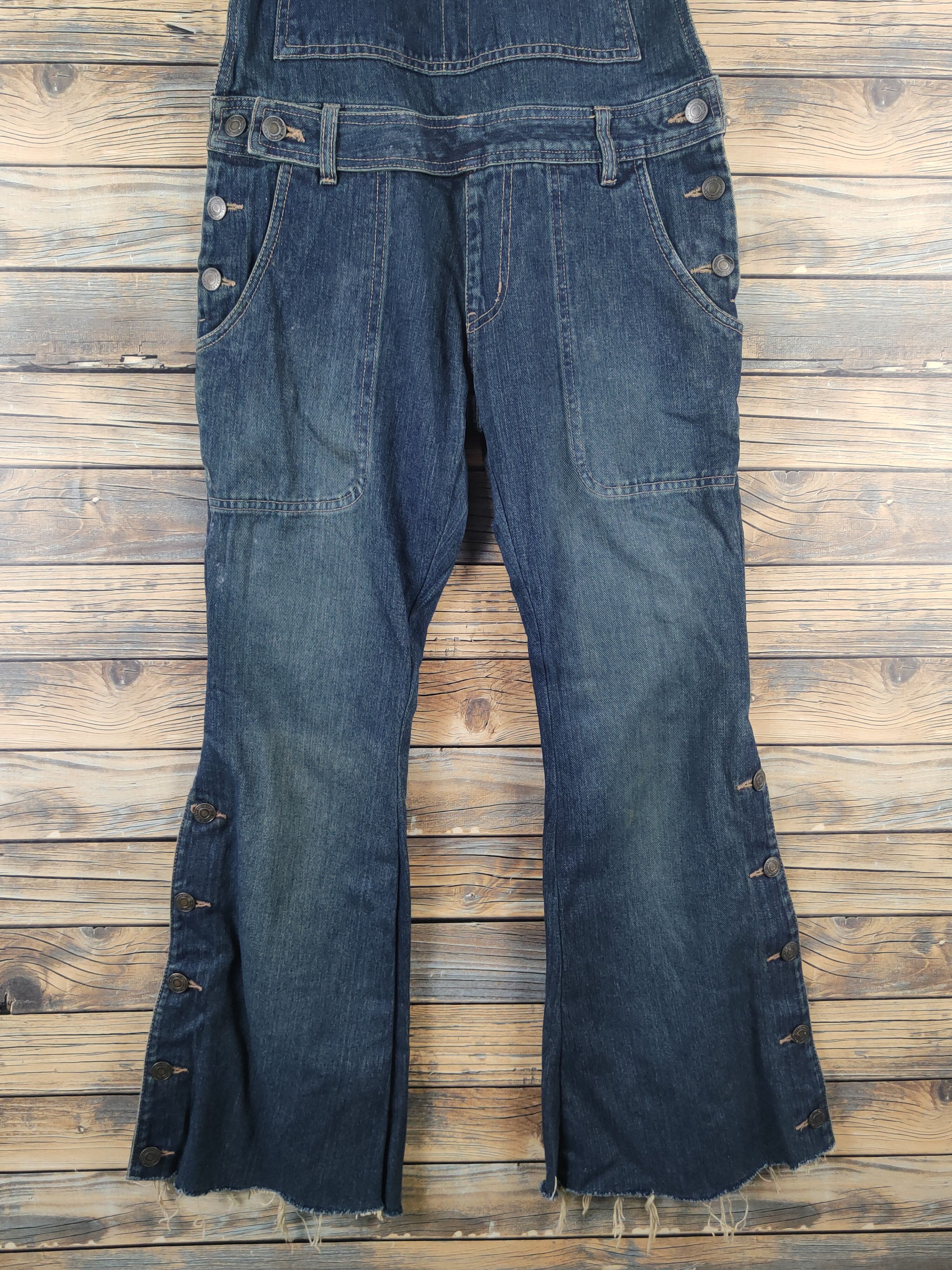 Japanese Brand DL Fazbee Dark Blue Denim Jumpsuits #1086 Size 30" / US 8 / IT 44 - 5 Thumbnail