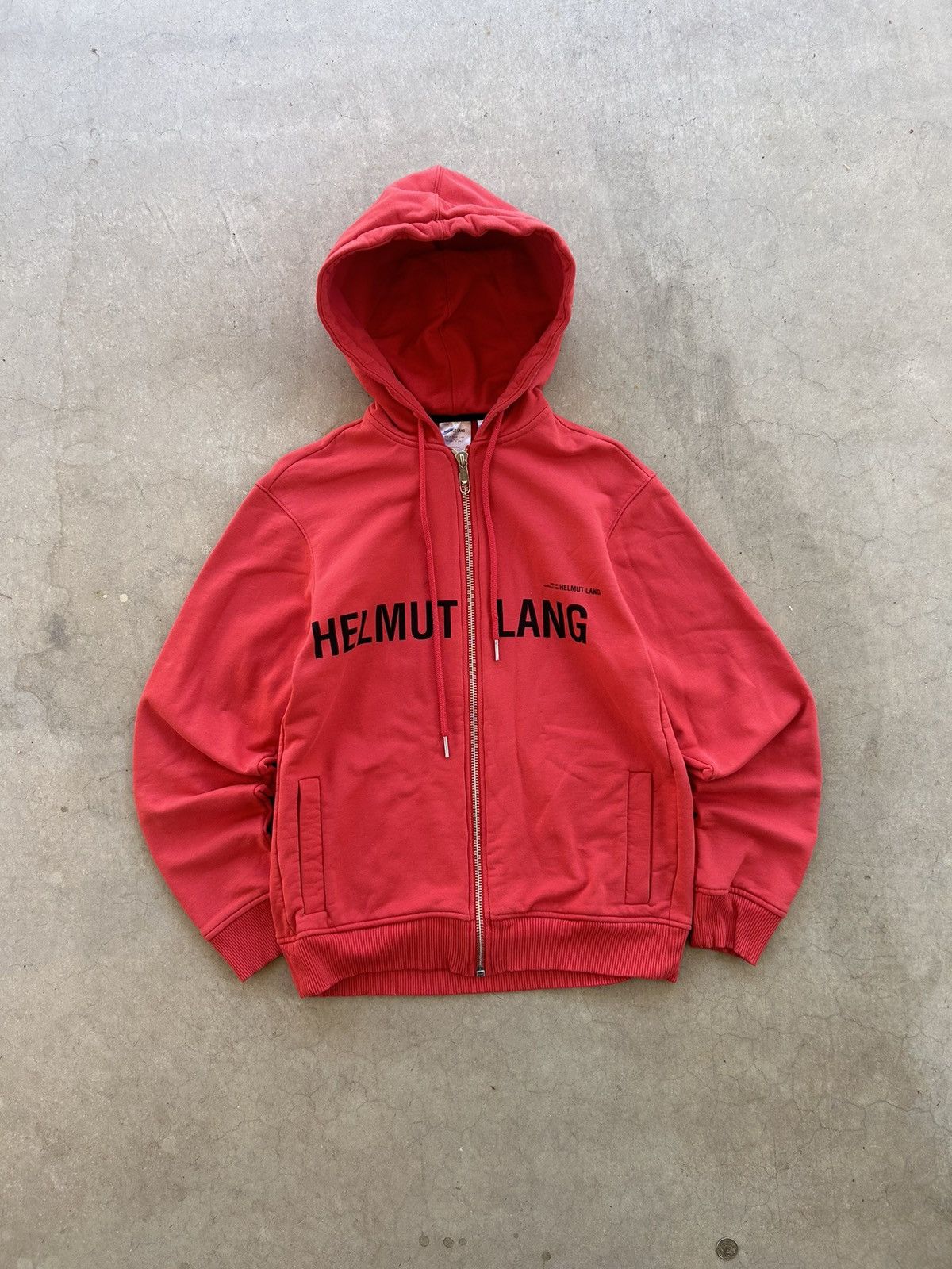 Helmut lang red zip up best sale