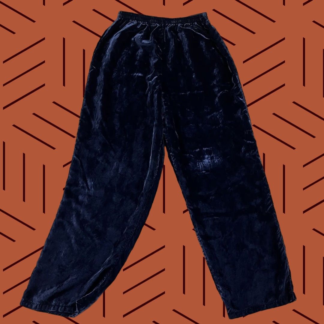 Vintage VINTAGE Louis Simon La Libellule Pants Women’s Small Blue 100% Silk Lounge Pant Summer Formal Classic Slim Fit Men/Women? Size 28" / US 6 / IT 42 - 1 Thumbnail