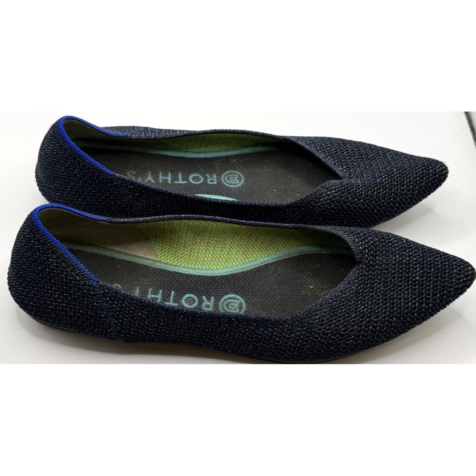 Rothy's Rothy’s Point Metallic Lattice Stitch Limited Edition Flats Woman US 8.5 Multicolor Knit Slip On Pointed Toe Size US 9 / IT 39 - 2 Thumbnail