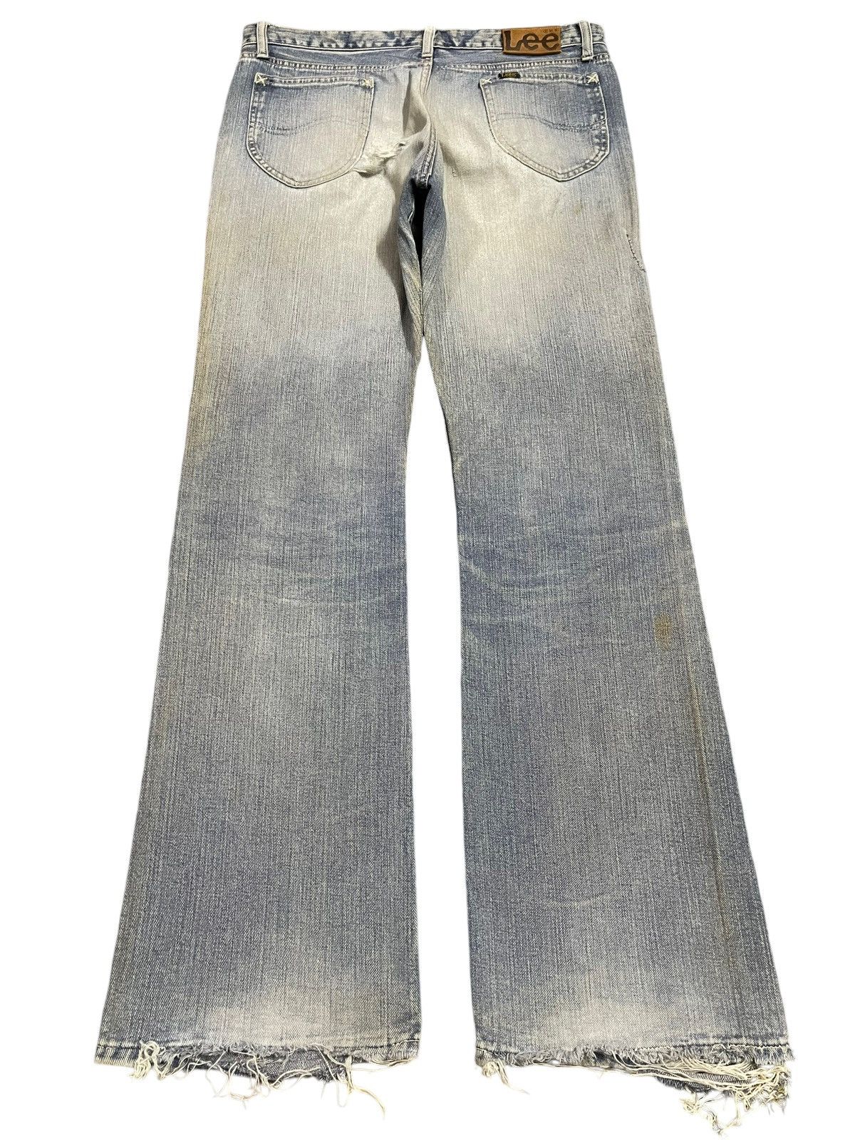 Lee Vintage 90s Lee Riders Blue Faded Wash Distress Wide Leg Size US 35 - 2 Thumbnail