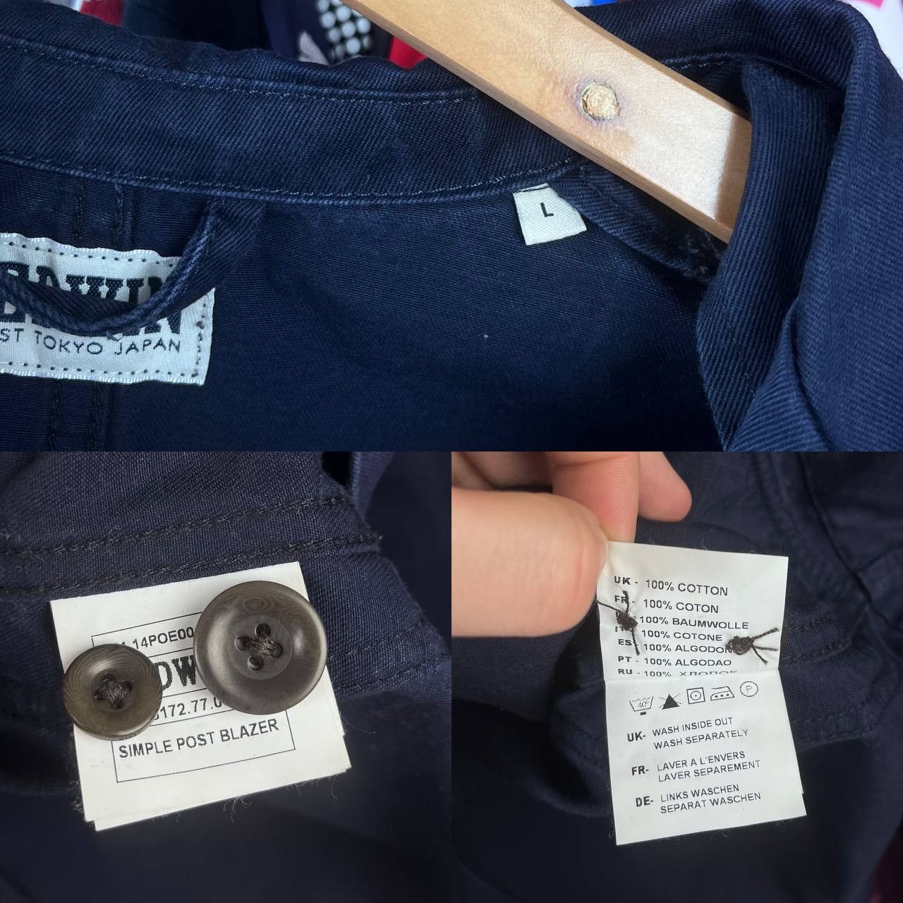 Edwin EDWIN Simple Post Blazer Chore Workwear Blue Denim Jacket Size US L / EU 52-54 / 3 - 14 Thumbnail