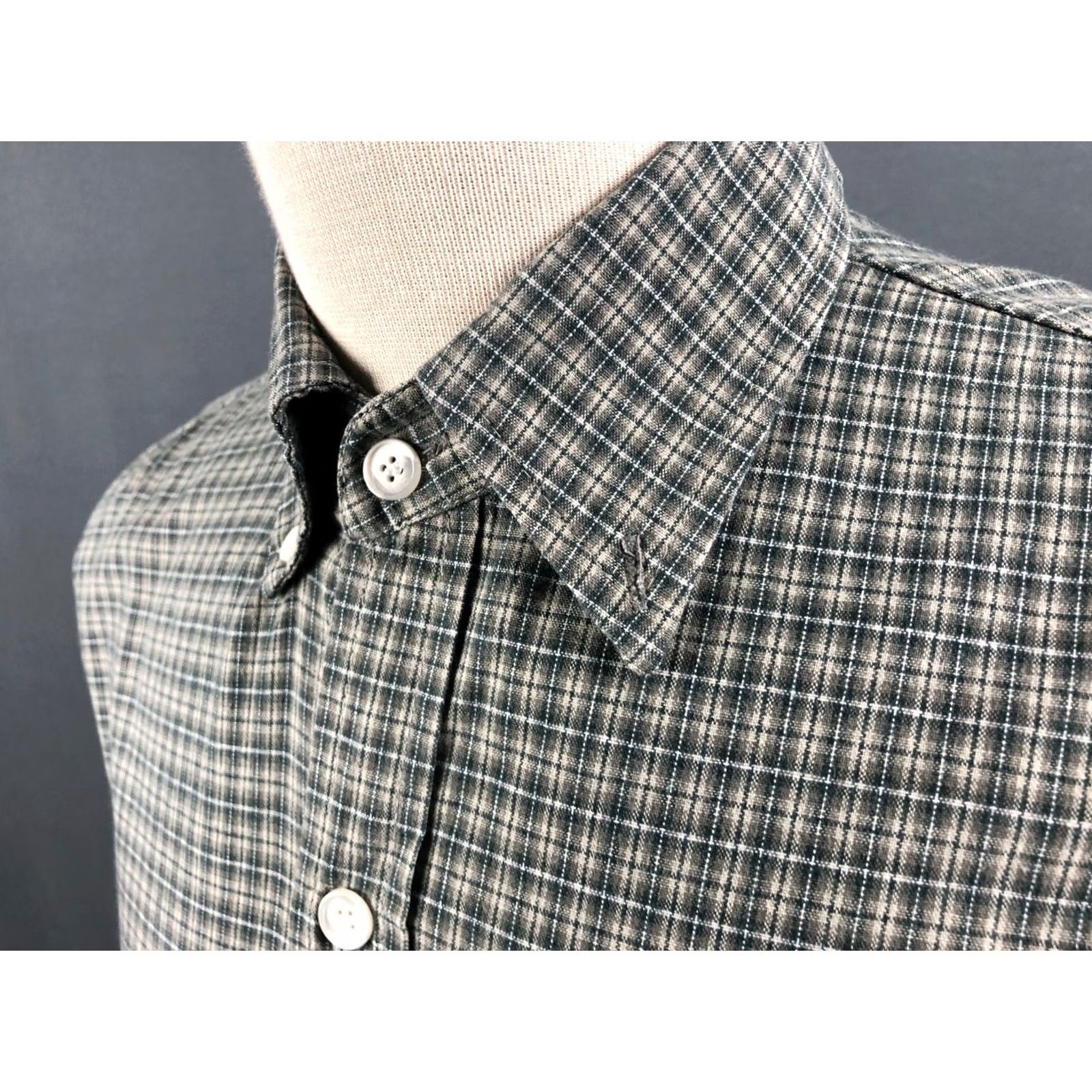 Vintage Number Nine Shirt Cotton Men Green Check Long Sleeve Button-Up Collared Size US M / EU 48-50 / 2 - 7 Thumbnail