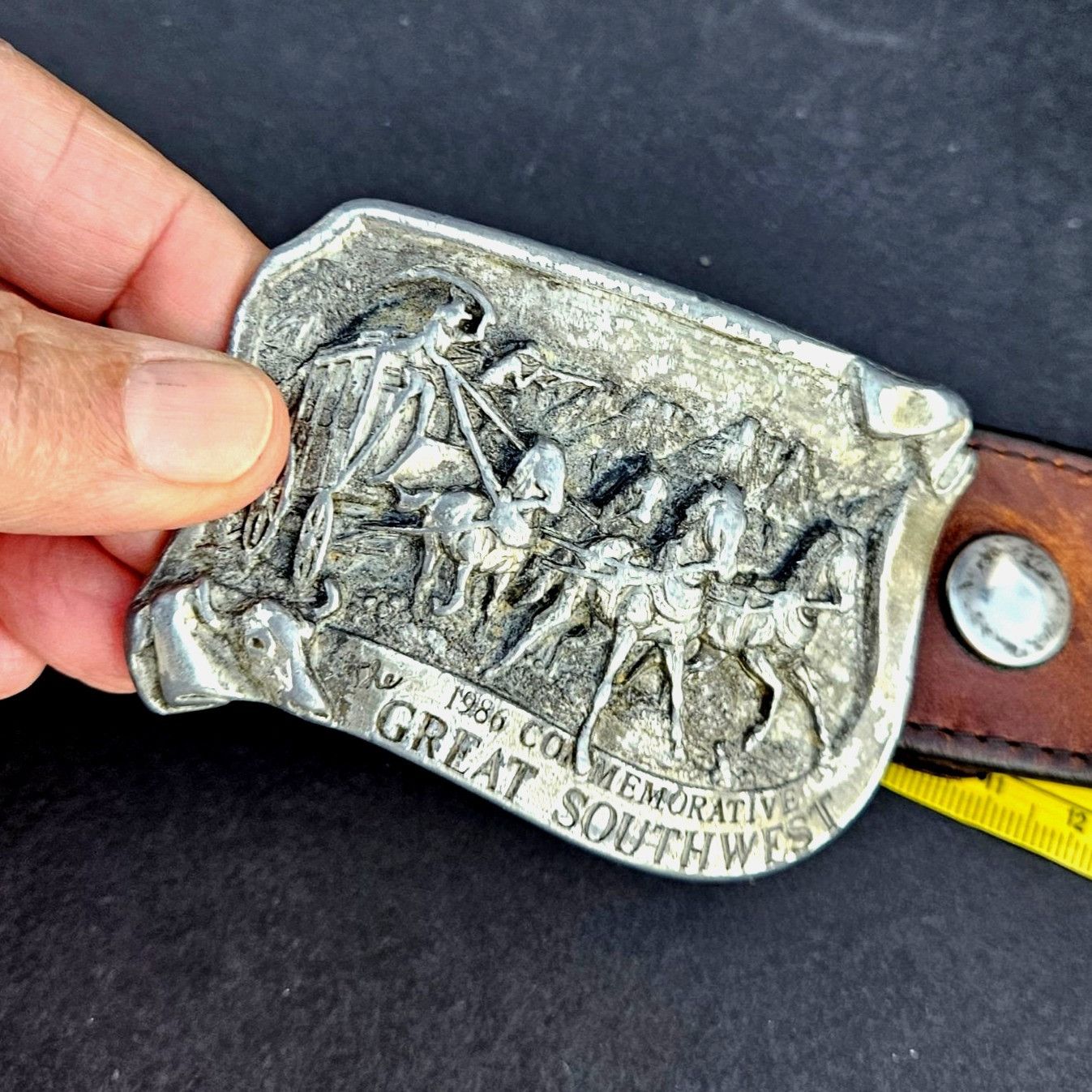 Vintage Vintage 1980s Western Great Southwest Silver Tone Buckle 3. Size ONE SIZE - 1 Thumbnail