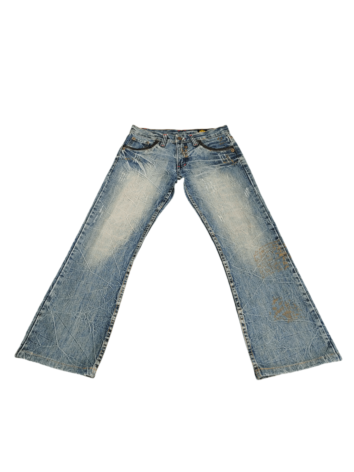 Hysteric Glamour Flare Jeans Legend Of Glamour Studded Distress Denim Bootcut Size US 30 / EU 46 - 3 Thumbnail