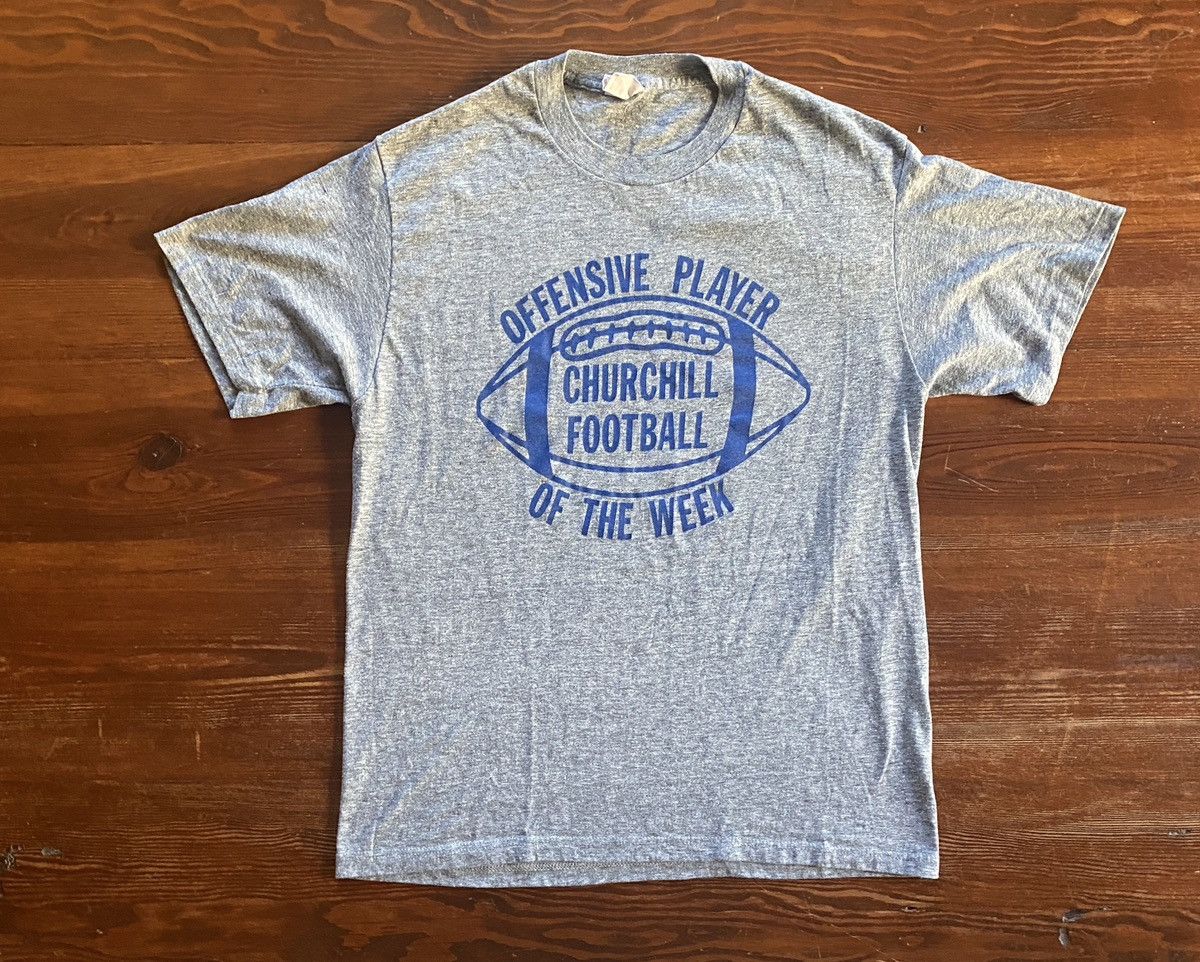 Vintage Vintage 80’s Churchill Football Player of Week Single Stitch Size US L / EU 52-54 / 3 - 1 Thumbnail