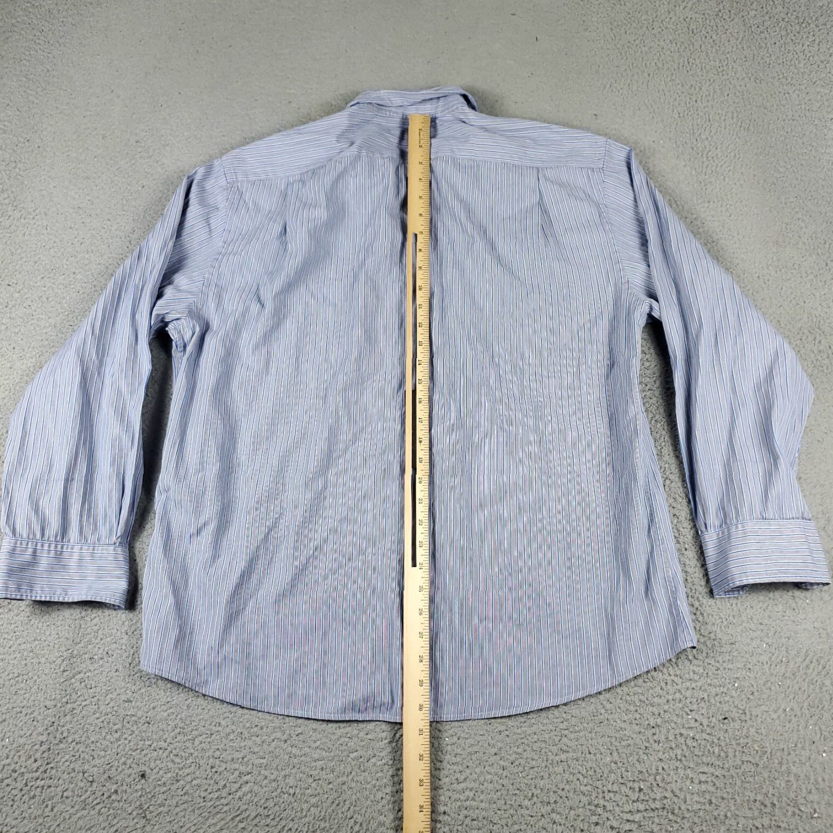 Faconnable Façonnable Shirt Mens XL Blue Striped Button-Up Long Sleeve Collared Cotton Casual Dress Shirt Men XL Blue Striped Modern Preppy Size US XL / EU 56 / 4 - 5 Thumbnail
