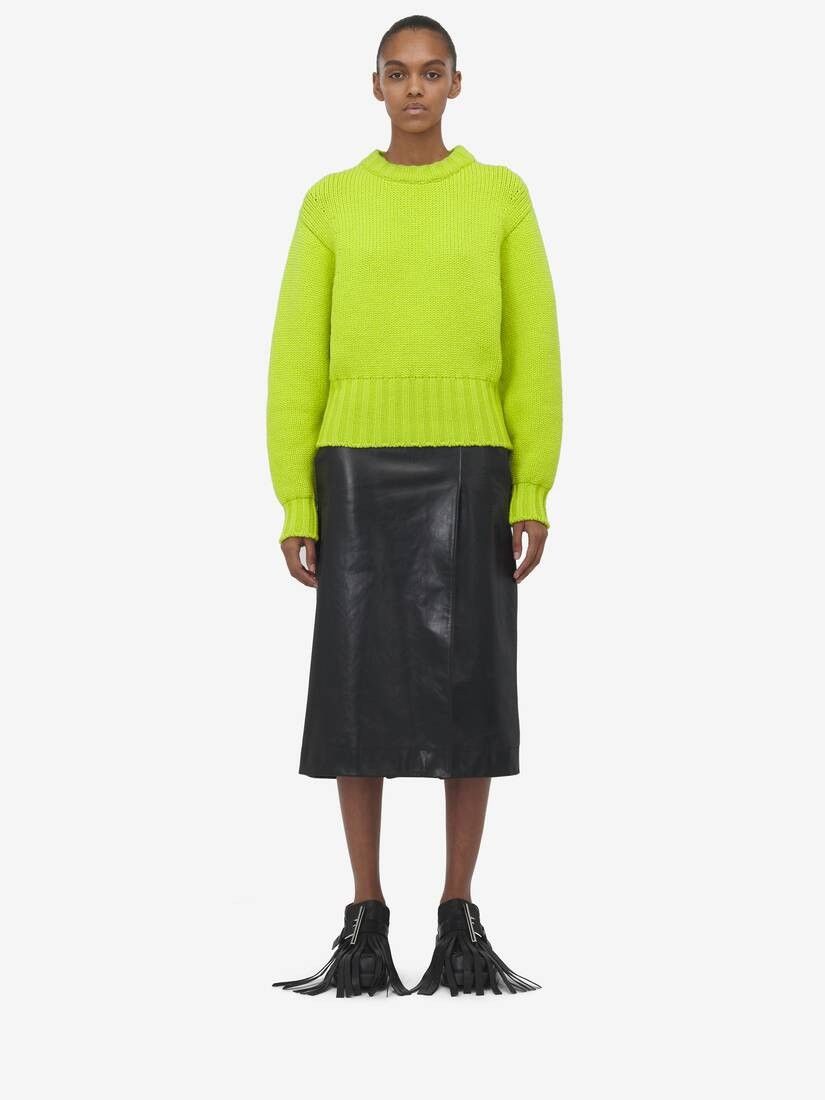 Alexander McQueen o1srvl11e0326 Crew Neck Jumper in Yellow Size M / US 6-8 / IT 42-44 - 2 Thumbnail