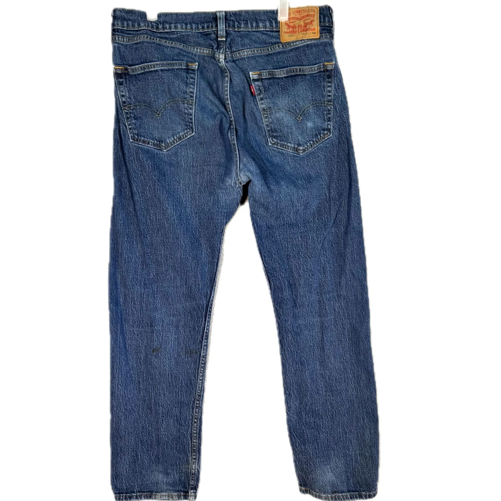Levi's Levi’s 505 Jeans Men’s 34x32 Blue Denim Stretch Mid-Rise Straight Leg Jeans Mens Regular 34 Blue Denim Stretch 505 Straight Leg Jeans Size US 34 / EU 50 - 2 Thumbnail