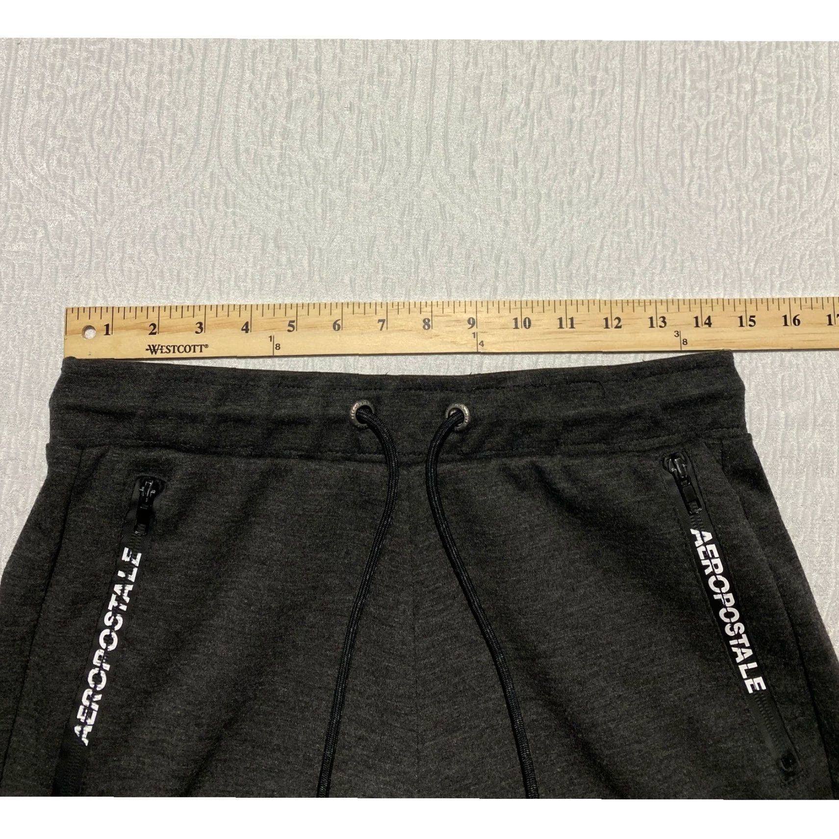Vintage Aéropostale Mens S Gray Knit Sweat Shorts Zipper Pockets Athletic Gym Casual Size US 28 / EU 44 - 5 Thumbnail