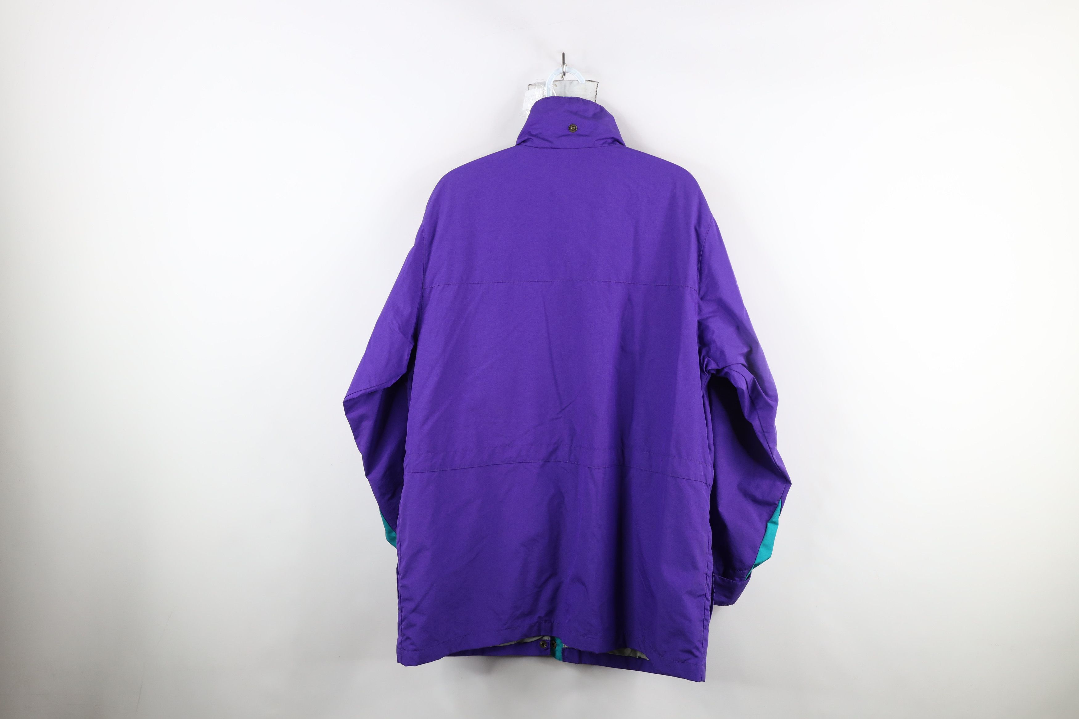 L.L. Bean × Vintage Vintage 90s LL Bean Waterproof Full Zip Rain Jacket Purple Size US M / EU 48-50 / 2 - 13 Thumbnail