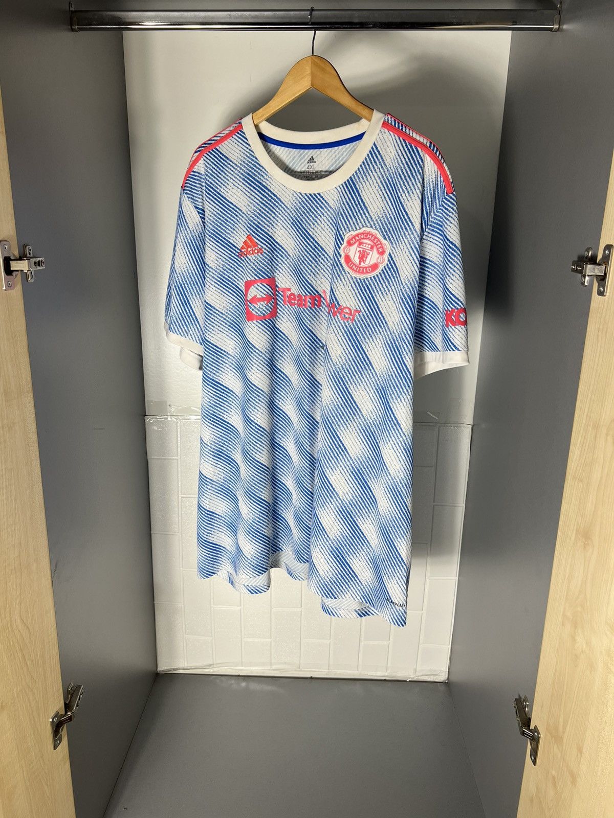 Vintage ADIDAS FC MANCHESTER UNITED ENGLAND SOCCER JERSEY RETRO Y2K Size US XXL / EU 58 / 5 - 5 Thumbnail