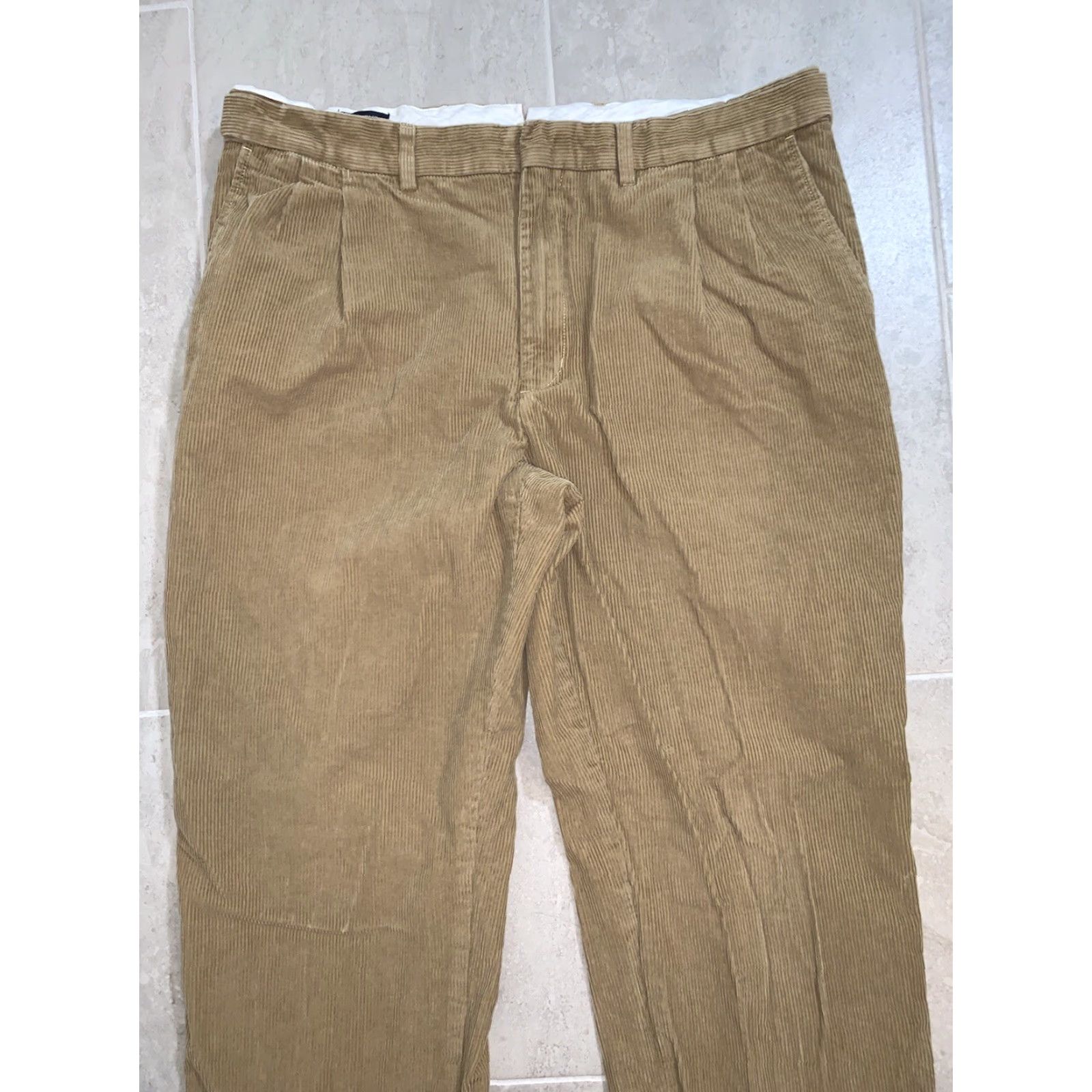 Lands' End Lands' End Men's 38 Corduroy Pants Pants - 38x33 Brown Traditional Fit Work Casual Trousers Mens Size US 38 / EU 54 - 2 Thumbnail