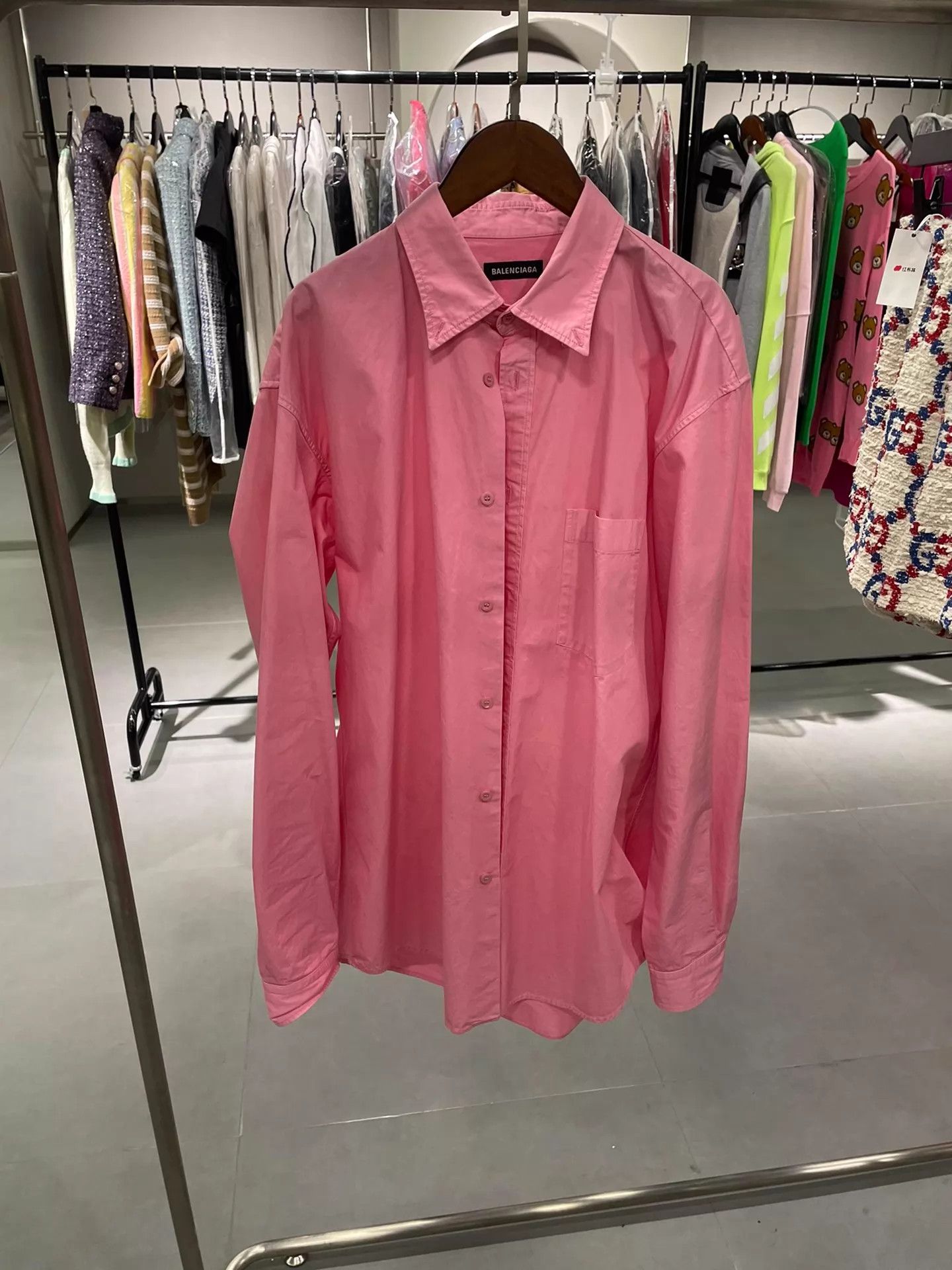 Balenciaga Balenciaga Big Logo Shirt Size 38 Good Authentic Size US S / EU 44-46 / 1 - 1 Thumbnail