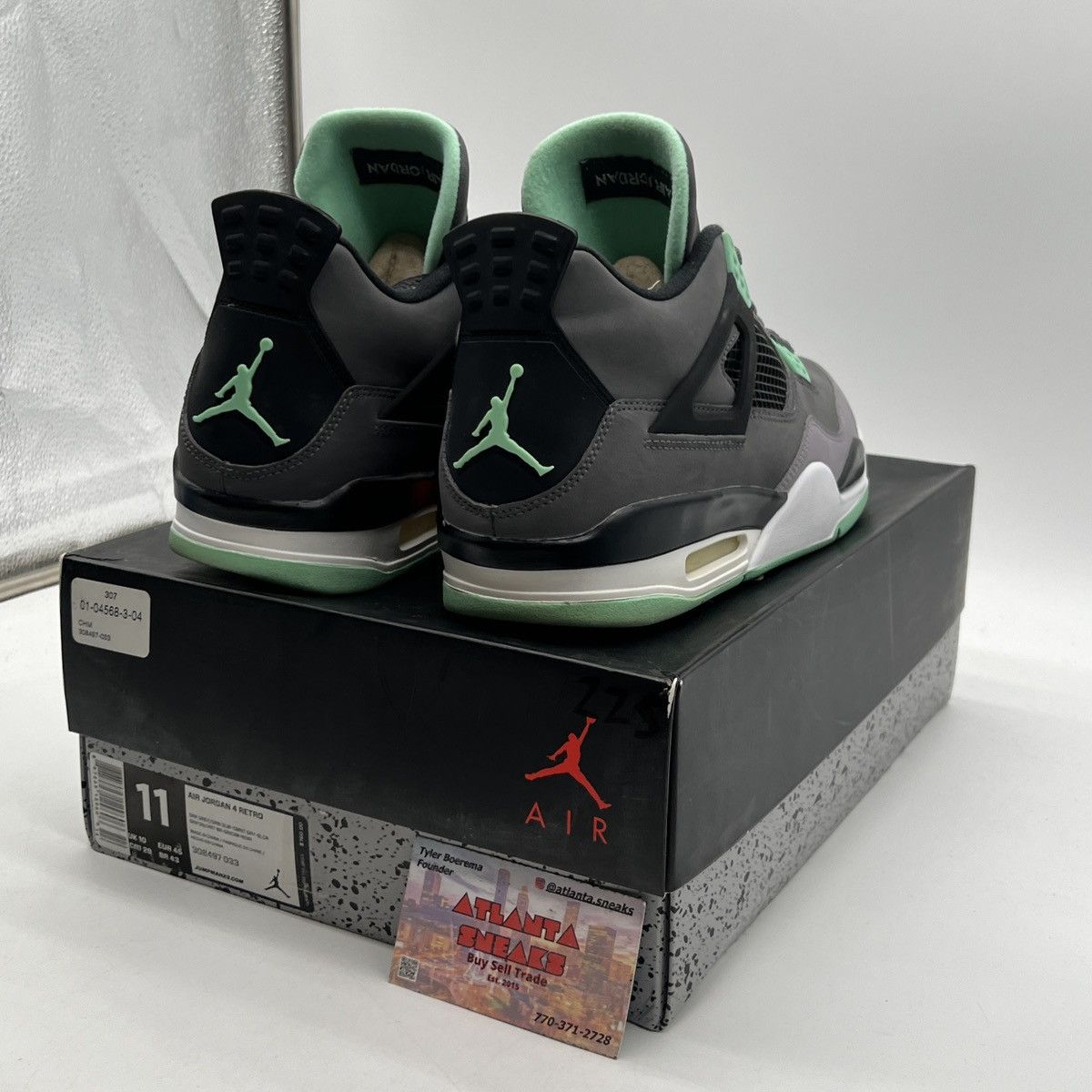 Jordan Brand Air Jordan 4 green glow Size US 11 / EU 44 - 5 Thumbnail