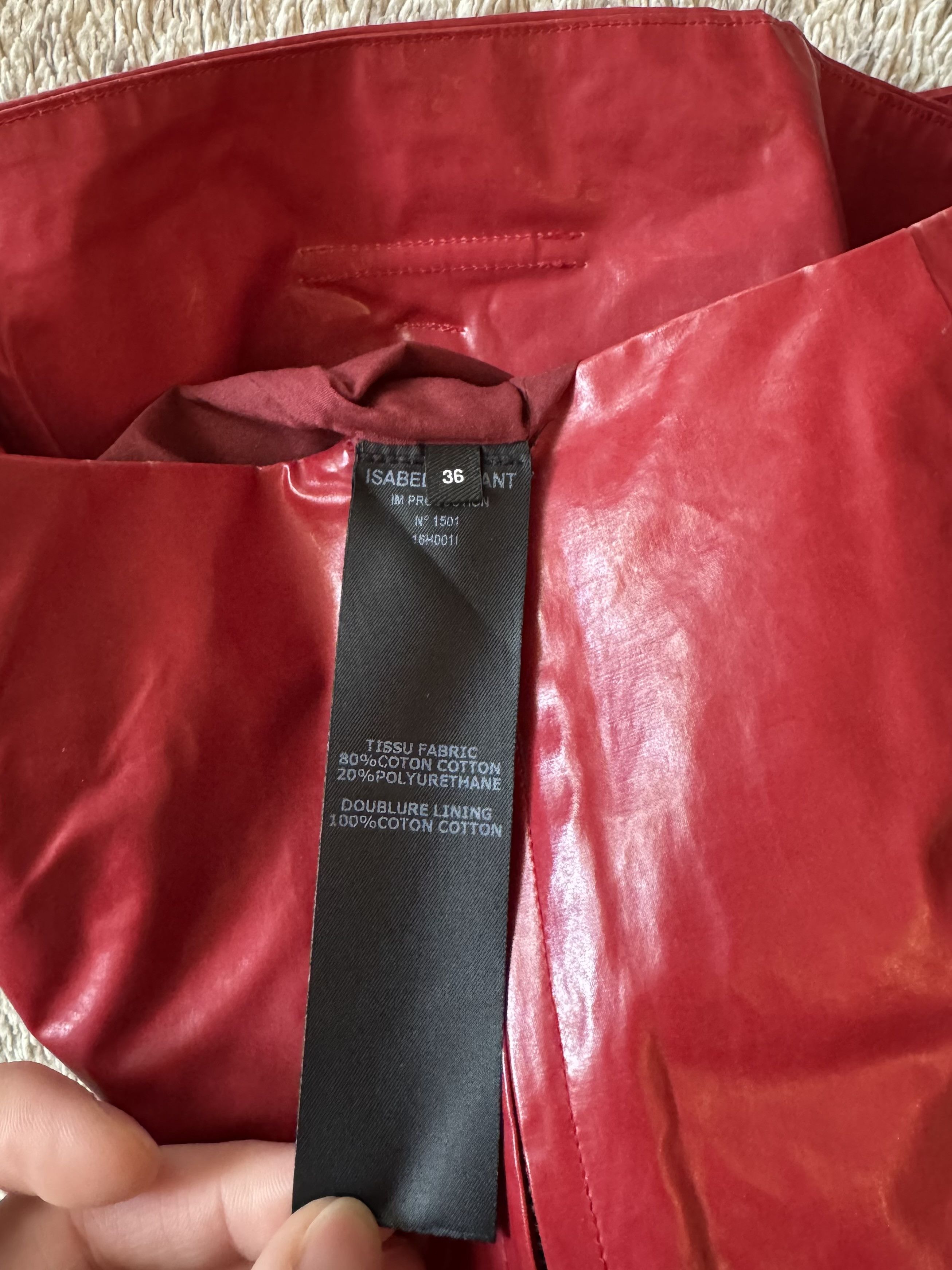 Isabel Marant Isabel Marant Vintage 2000s Red Mini Skirt Size 25" / US 0 / IT 36 - 8 Thumbnail