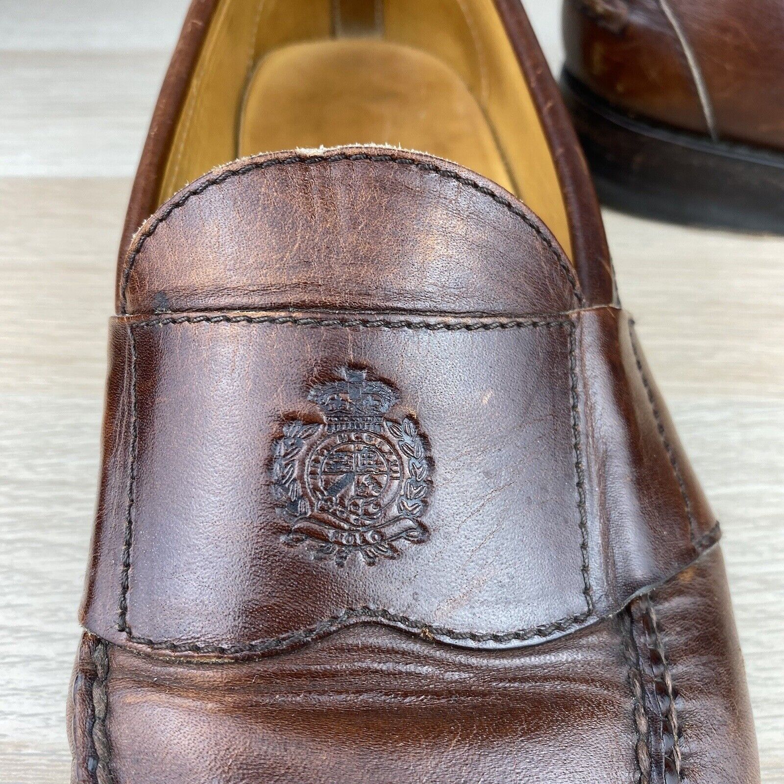 Polo Ralph Lauren Vintage Polo Ralph Lauren Stadium Crest Penny Loafers 11.5D Size US 11.5 / EU 44-45 - 22 Thumbnail