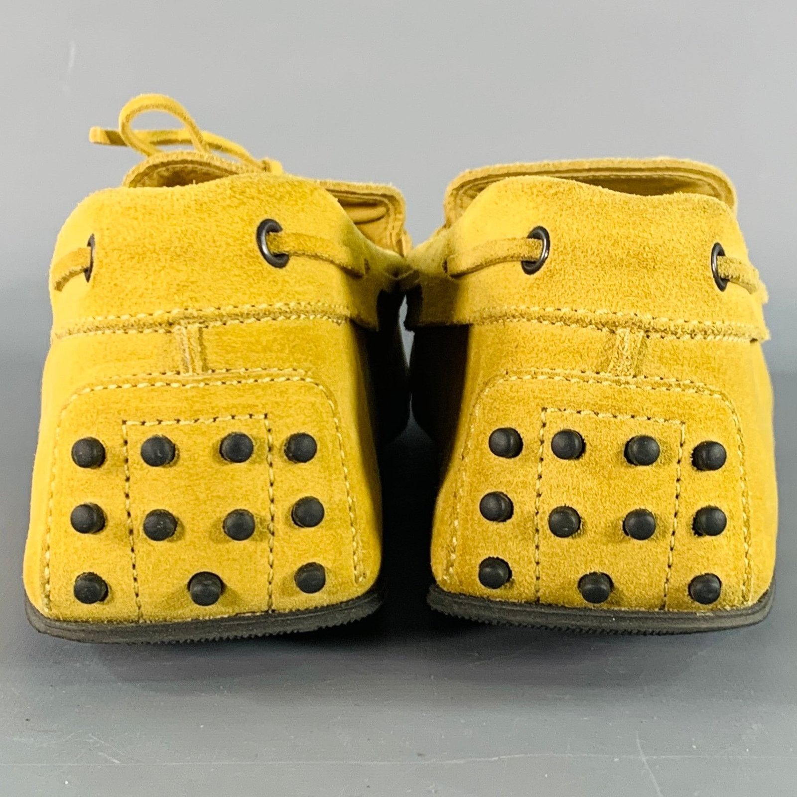 Tod's TOD'S Size 12.5 Yellow Suede Rubber Sole Drivers Loafers Size US 12.5 / EU 45-46 - 3 Thumbnail