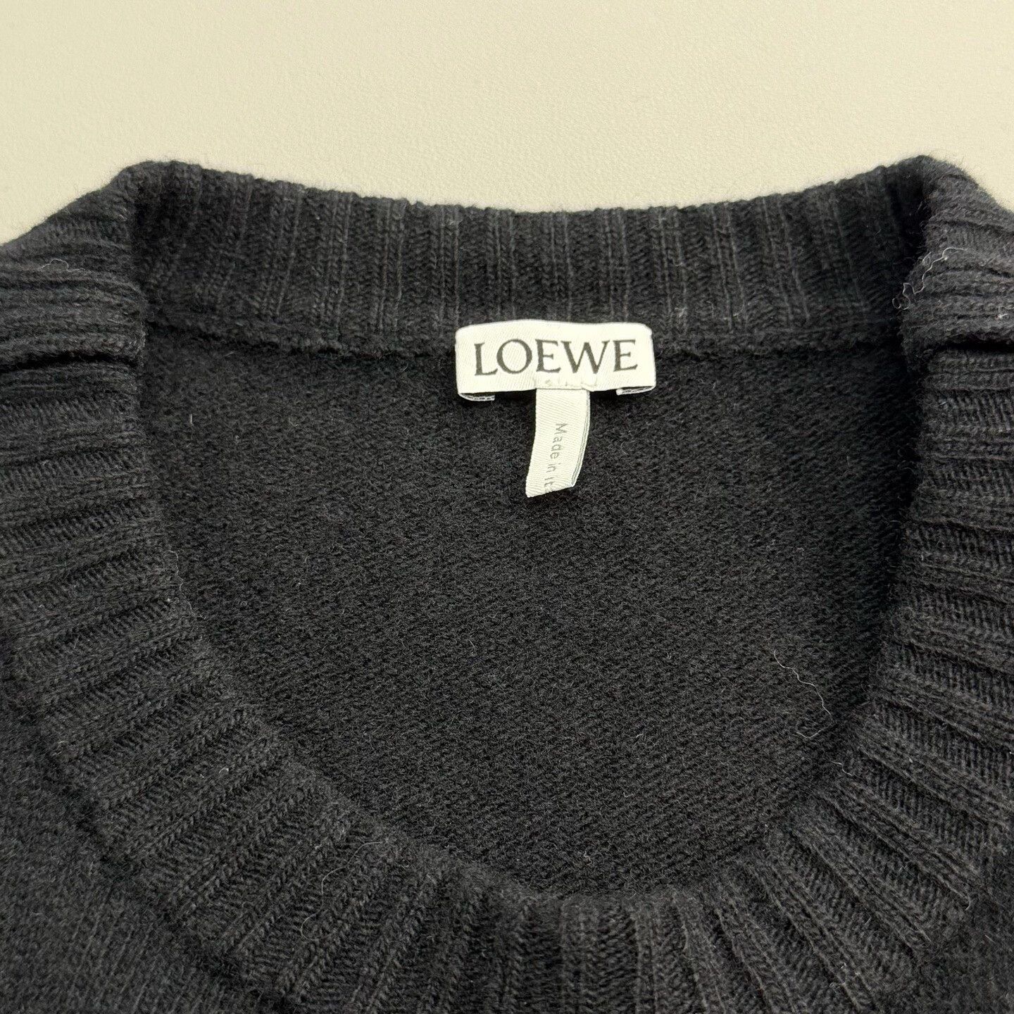 Loewe Loewe Black and Gray Striped Logo Sweater Size US L / EU 52-54 / 3 - 5 Thumbnail
