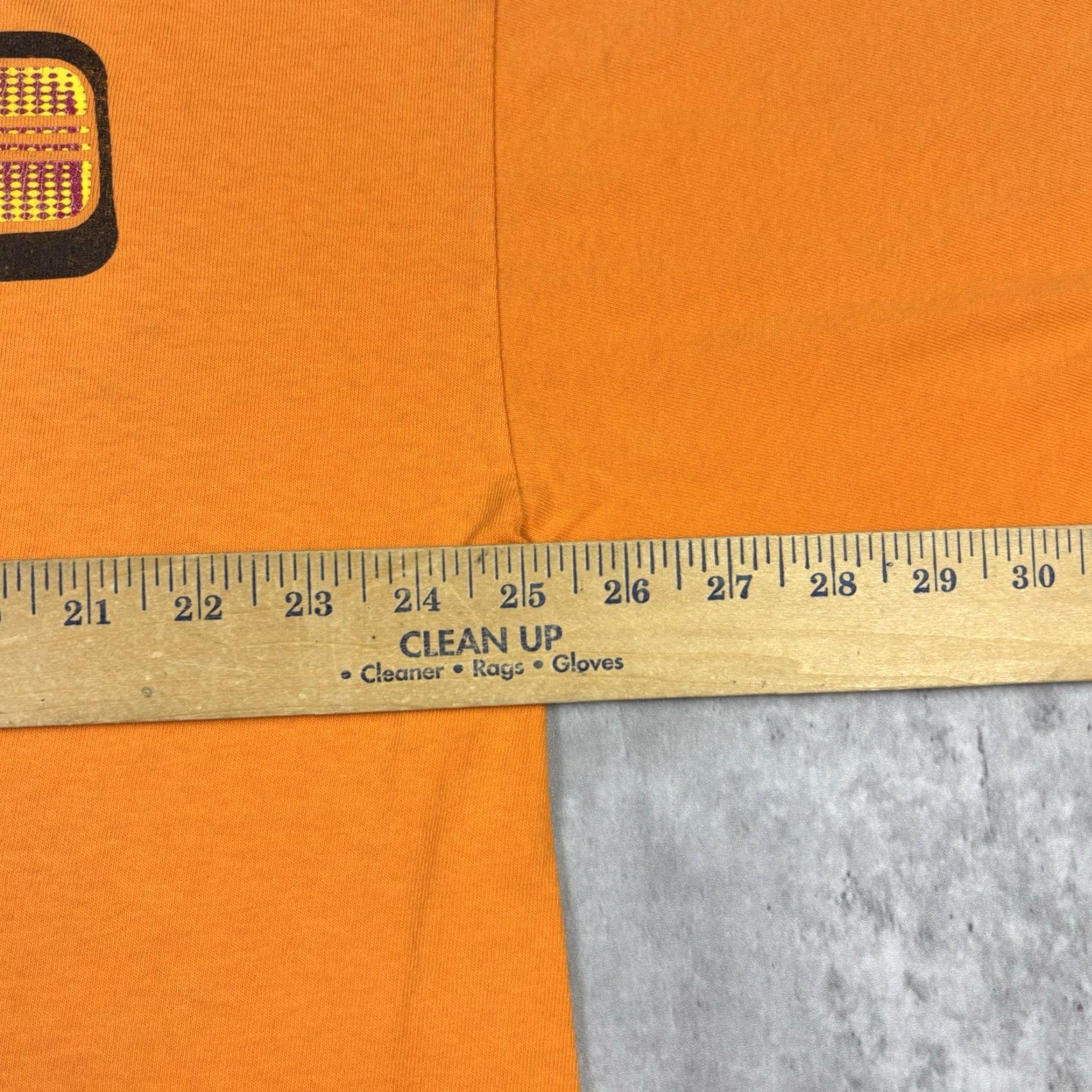 Adidas VINTAGE adidas T Shirt Orange Double Sided Logo Print Adult XL 90s Size US XL / EU 56 / 4 - 3 Thumbnail