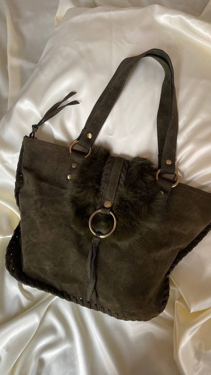 Vintage Vintage green suede shoulder bag Size ONE SIZE - 5 Thumbnail