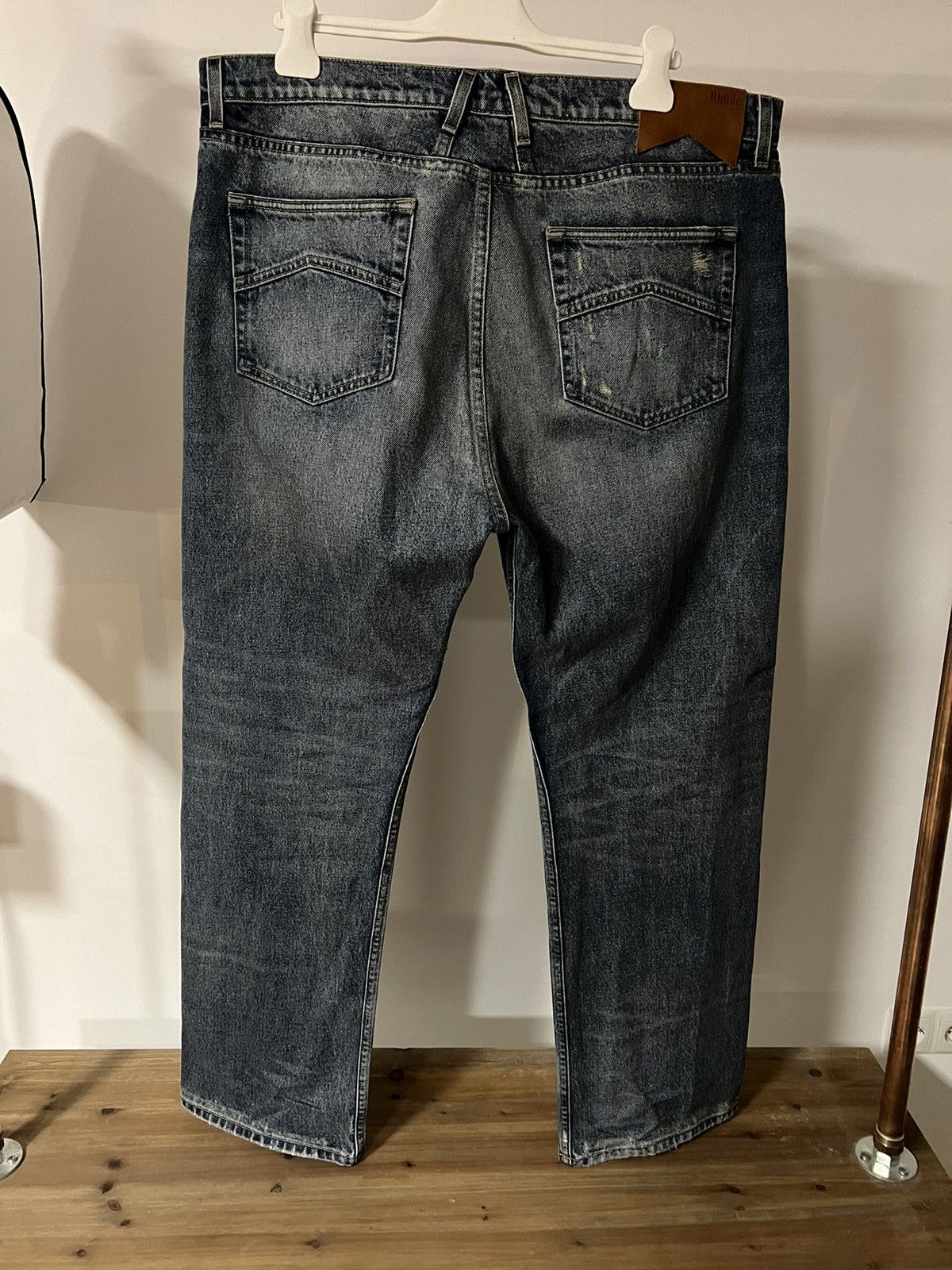 Rhude Rhude distressed straight leg jeans Size US 38 / EU 54 - 2 Thumbnail