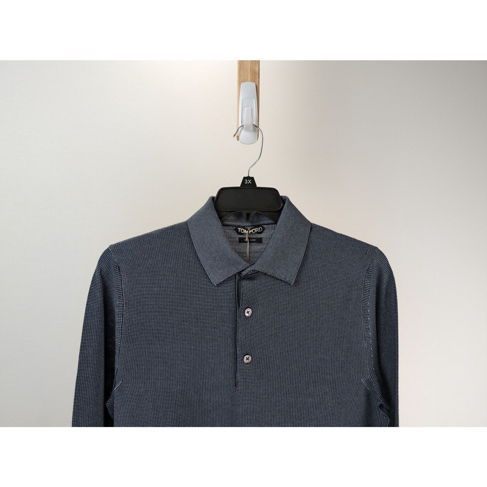 Tom Ford o1rshd1 Q:2 / Knitwear Polo in Navy Size US M / EU 48-50 / 2 - 2 Thumbnail
