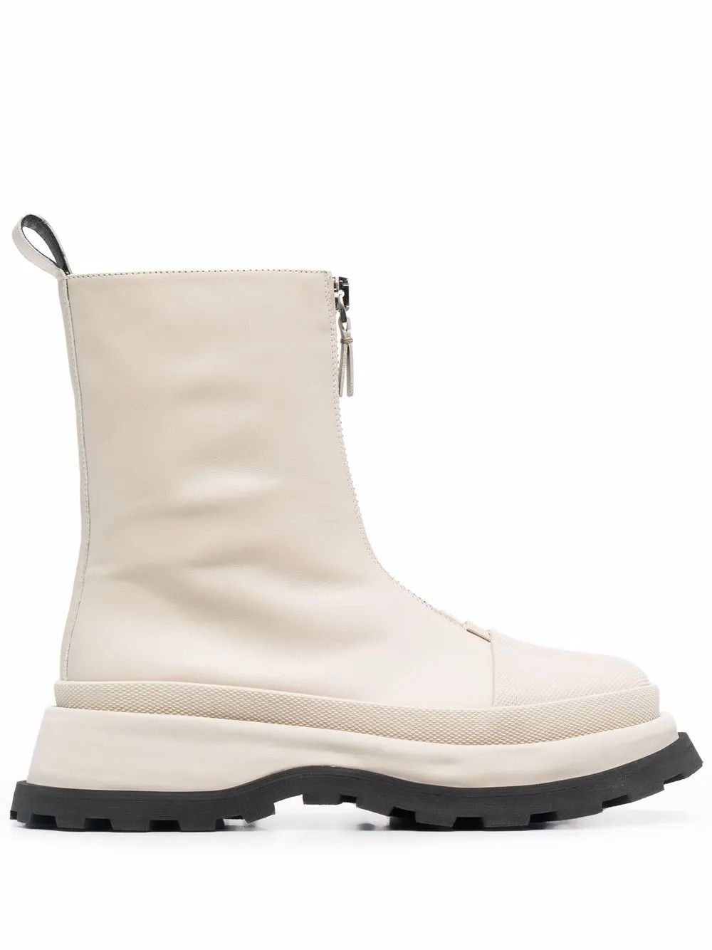 Jil Sander o1y0925 Ankle Boots With Front Zip in Ivory Size US 7 / IT 37 - 1 Thumbnail