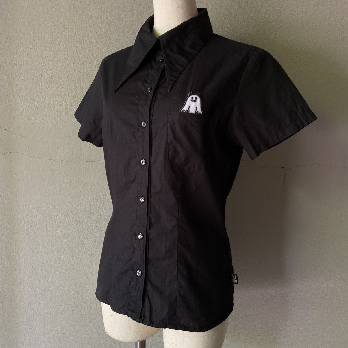 Japanese Brand 😊PEACE NOW Black Ghost Pocket Shirt Size M / US 6-8 / IT 42-44 - 18 Thumbnail
