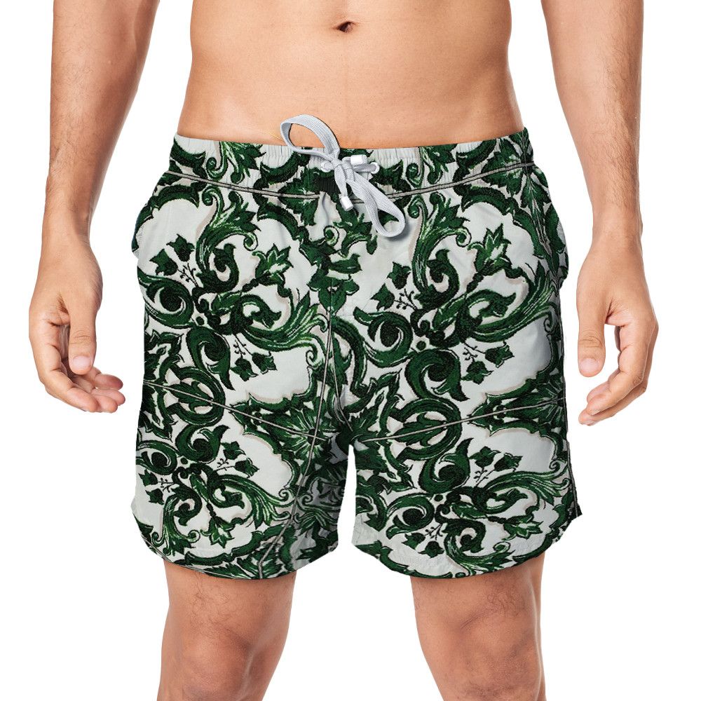 Designer Majolica Print Shorts & Men's Summer Shirt Set Size US 31 - 1 Thumbnail