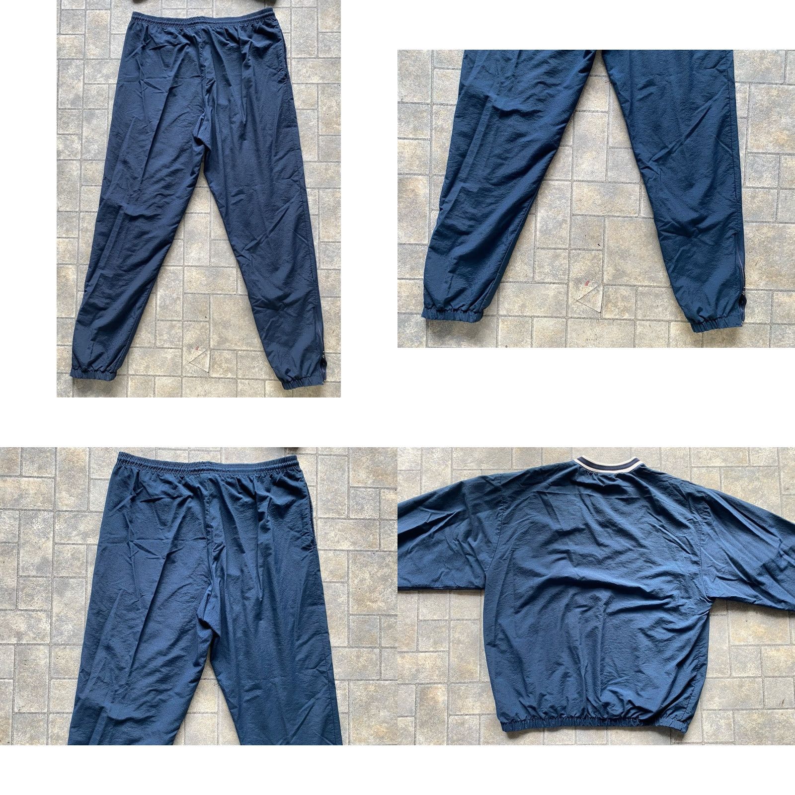 Converse VTG Converse All Star MEDIUM Dark Blue Track Suit Set Chuck Taylor Made In USA Mens M Track Jacket Pants Size 40R - 11 Thumbnail
