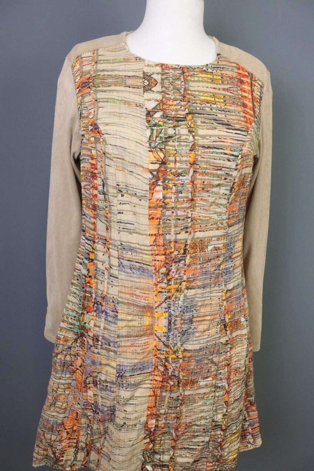 Designer Aventures des Toiles Multicolor Printed A-Line Dress 46 Size M / US 6-8 / IT 42-44 - 6 Thumbnail