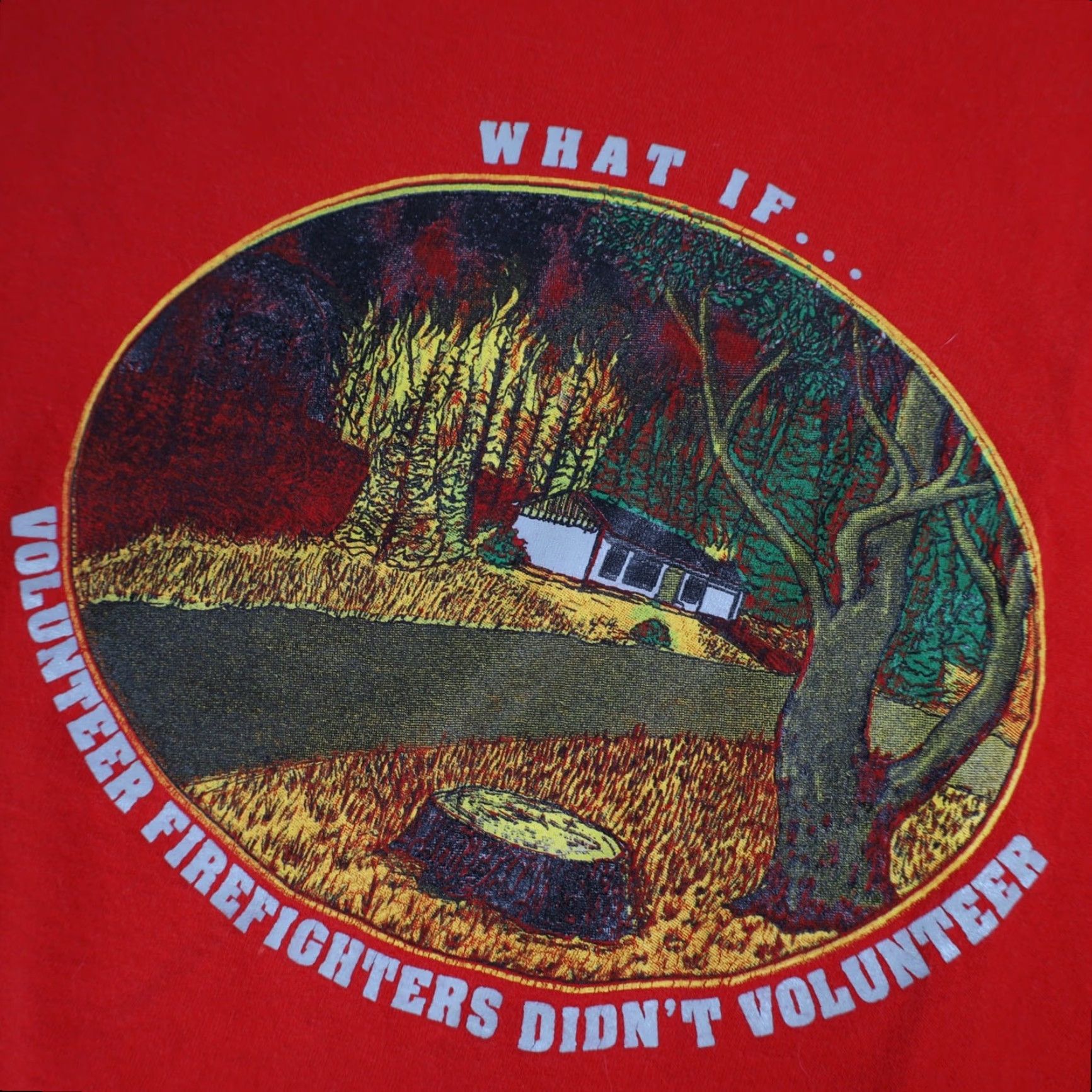 Vintage VINTAGE West Point Fire Department Mens XL Graphic T Shirt Red Size US XL / EU 56 / 4 - 4 Thumbnail