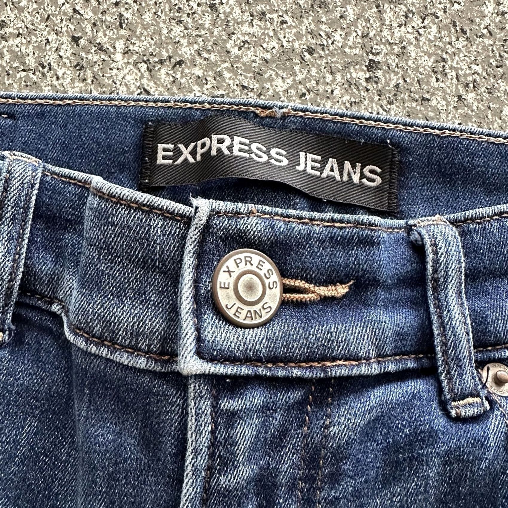 Express Express Jeans Womens 4 High Rise Jegging Distressed Stretch Denim Shirt? Size 28" / US 6 / IT 42 - 3 Thumbnail