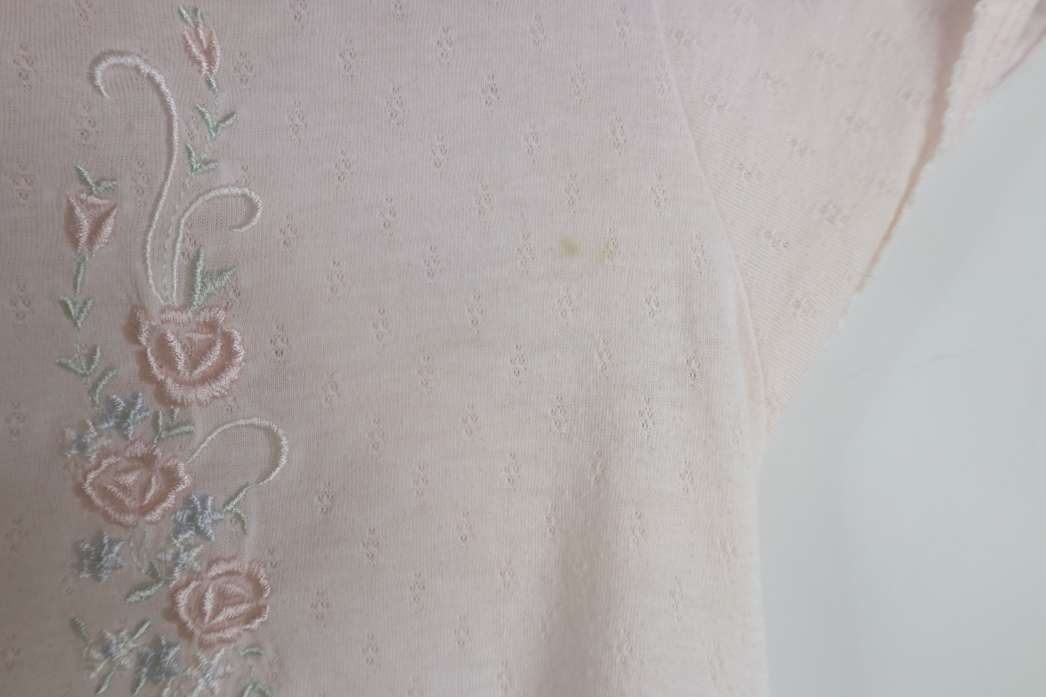 Vintage Vintage 90s Miss Elaine Lace Knit Ruffled Night Gown Sleep Size M / US 6-8 / IT 42-44 - 8 Thumbnail