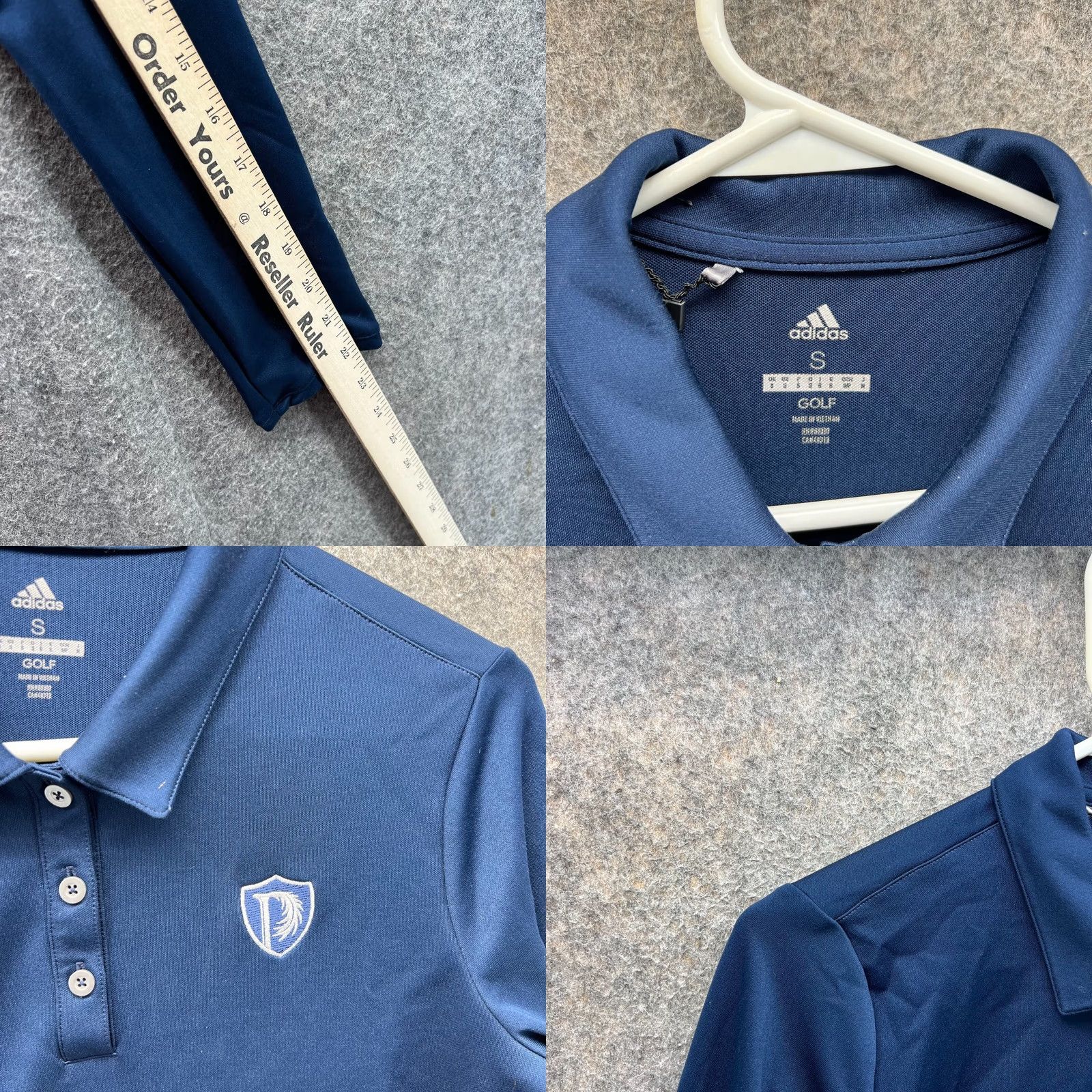 Adidas Adidas Polo Shirt Women Small Blue Navy Long Sleeve Golf Patch Button Casual Basic All Seasons Size S / US 4 / IT 40 - 8 Thumbnail