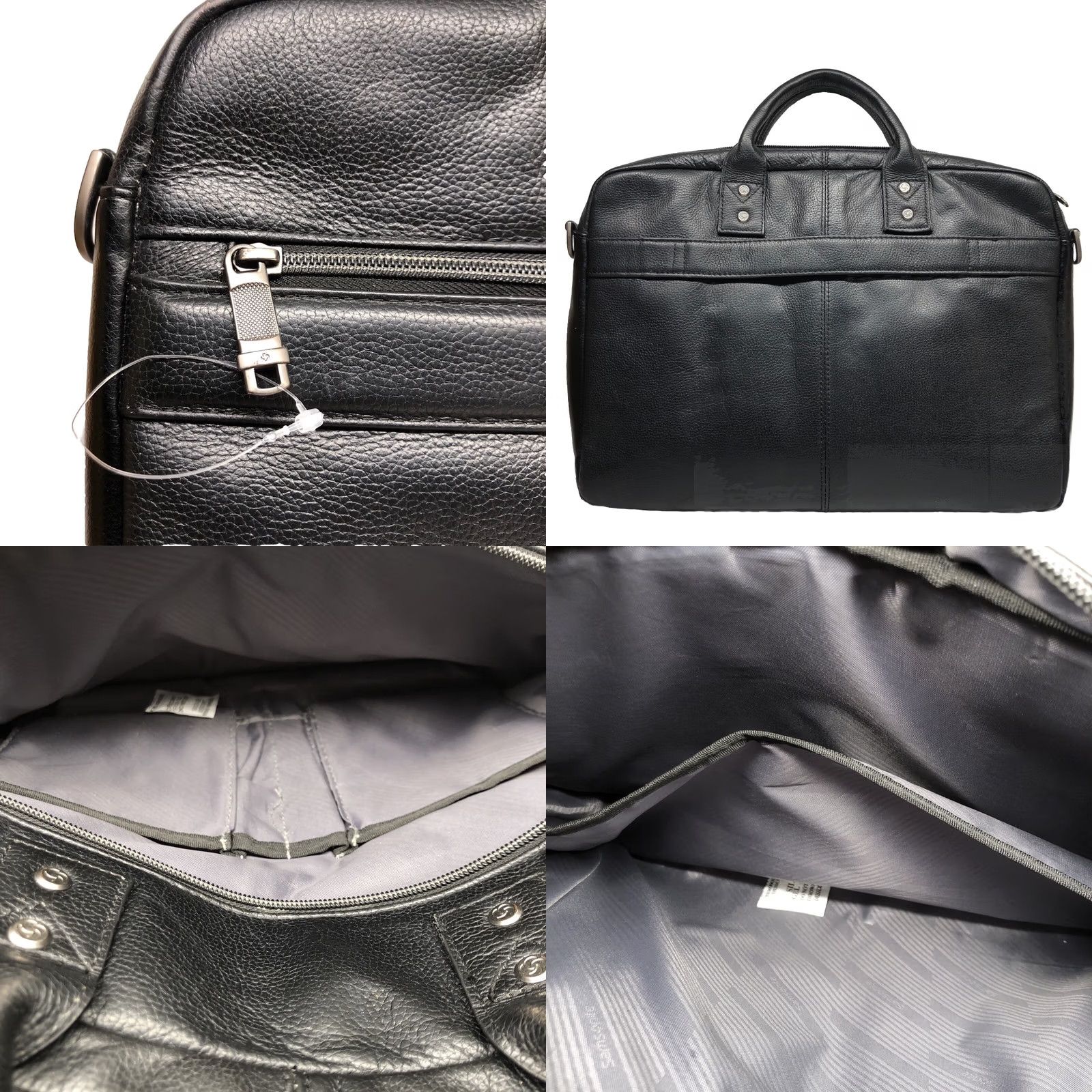 Samsonite Samsonite Leather Slim Brief Briefcase Bag - NWOT Men Medium Black Leather 15.3in H x 11.3in L 2.3in W Briefcase/Document Case Mens Size US 31 - 8 Thumbnail