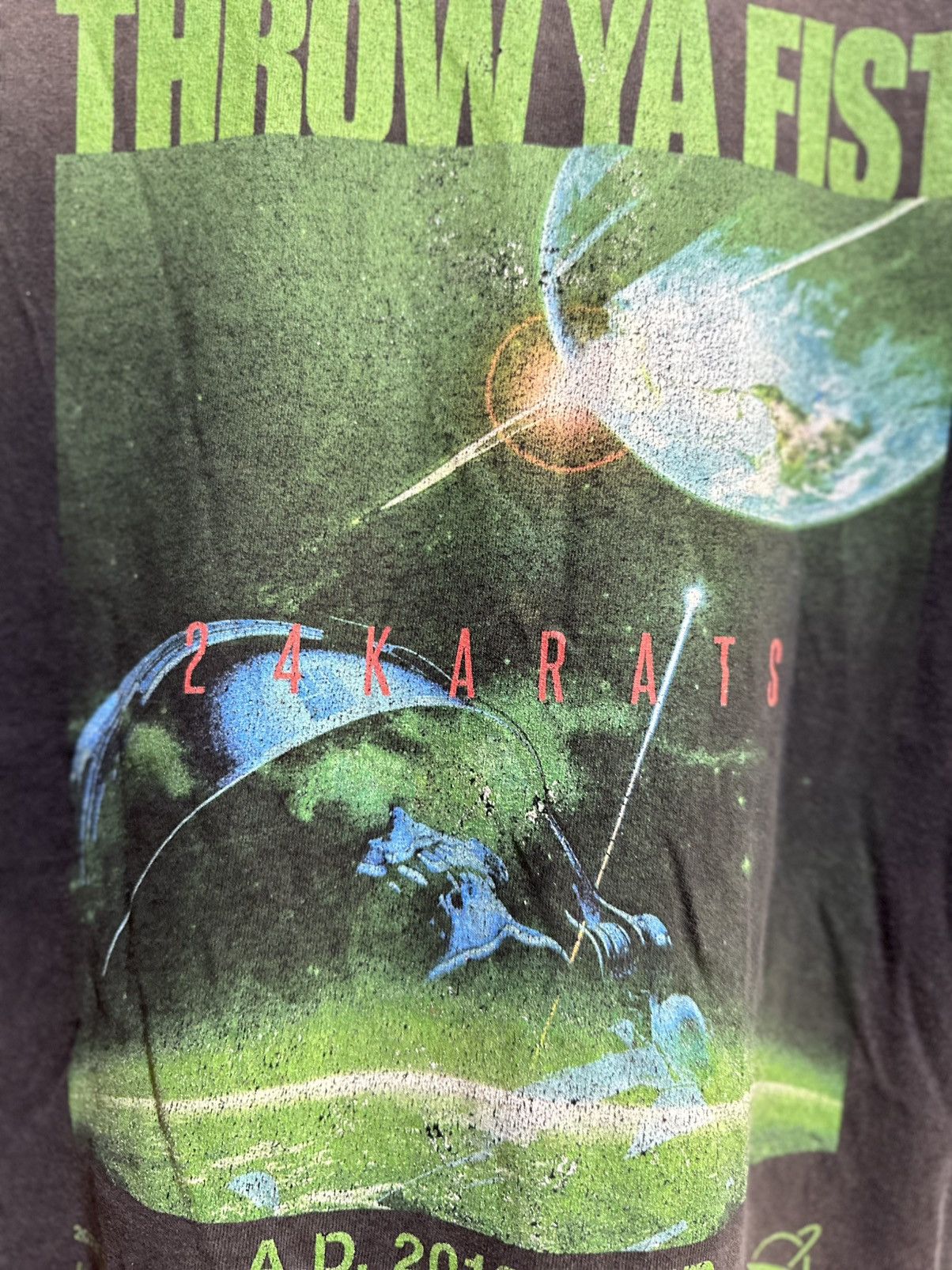 Japanese Brand Thrashed 24 Karats Long Sleeve Sun Faded Tee Grunge Size US XXL / EU 58 / 5 - 2 Thumbnail