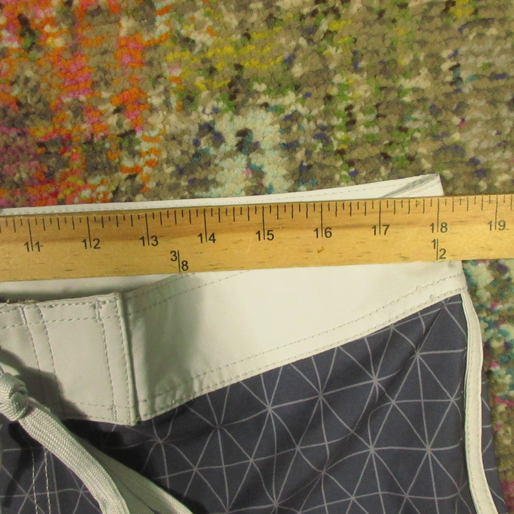 Mossimo Mossimo Board Shorts Mens 36 Multicolor Striped Lightweight Quick Dry Back Pocket Drawstring Size US 36 / EU 52 - 5 Thumbnail