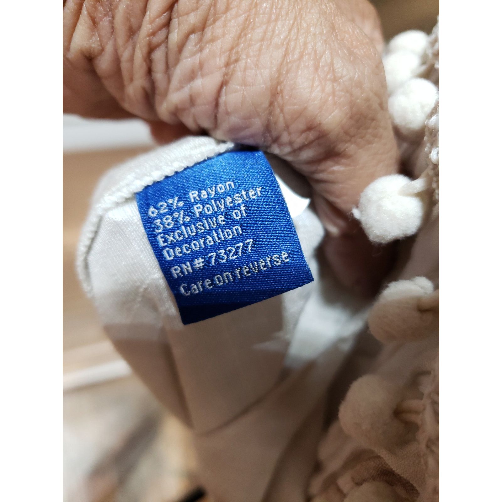 Apt. 9 APT 9 Blouse Women L Beige Boho Tie Dye Peasant Top Size L / US 10 / IT 46 - 10 Thumbnail