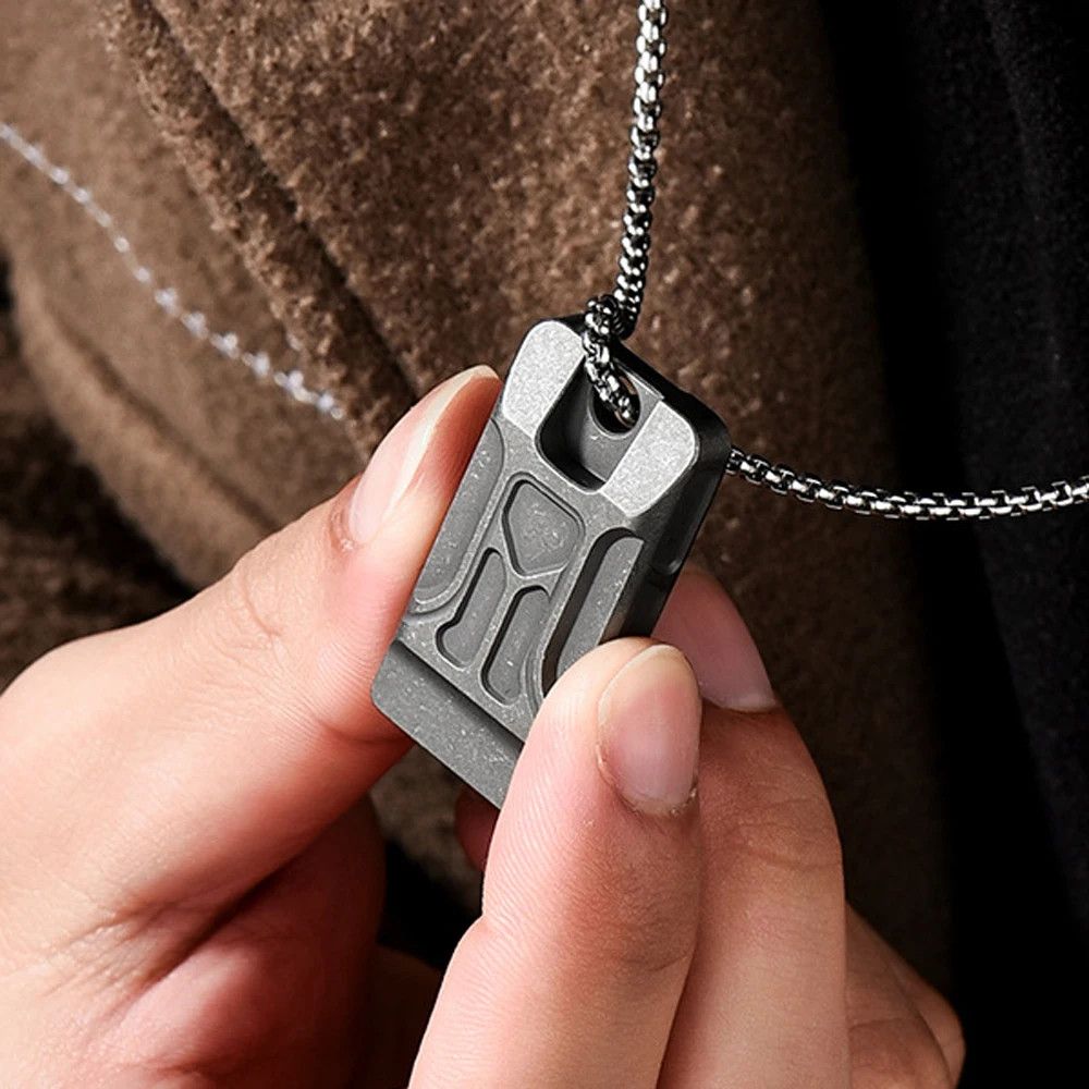 Whistles Whistle Titanium Pendant Coach Sports Camping Gift For Him Size ONE SIZE - 1 Thumbnail