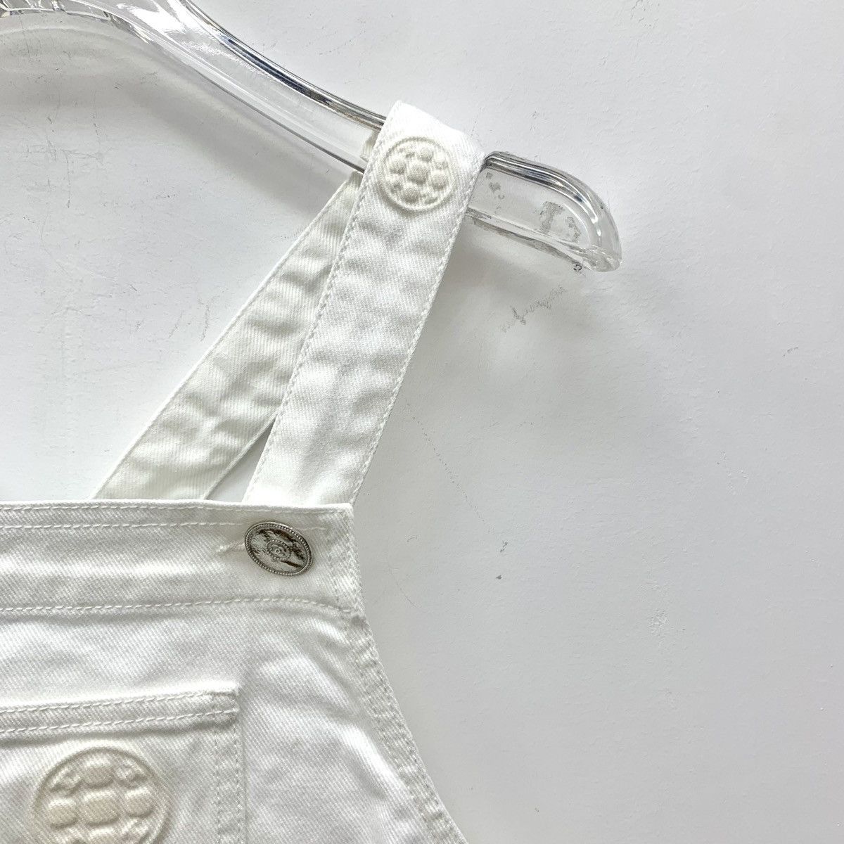 Chanel Chanel Logo Camellia Embossed Cotton Denim Tank Top K26WX Size S / US 4 / IT 40 - 3 Thumbnail