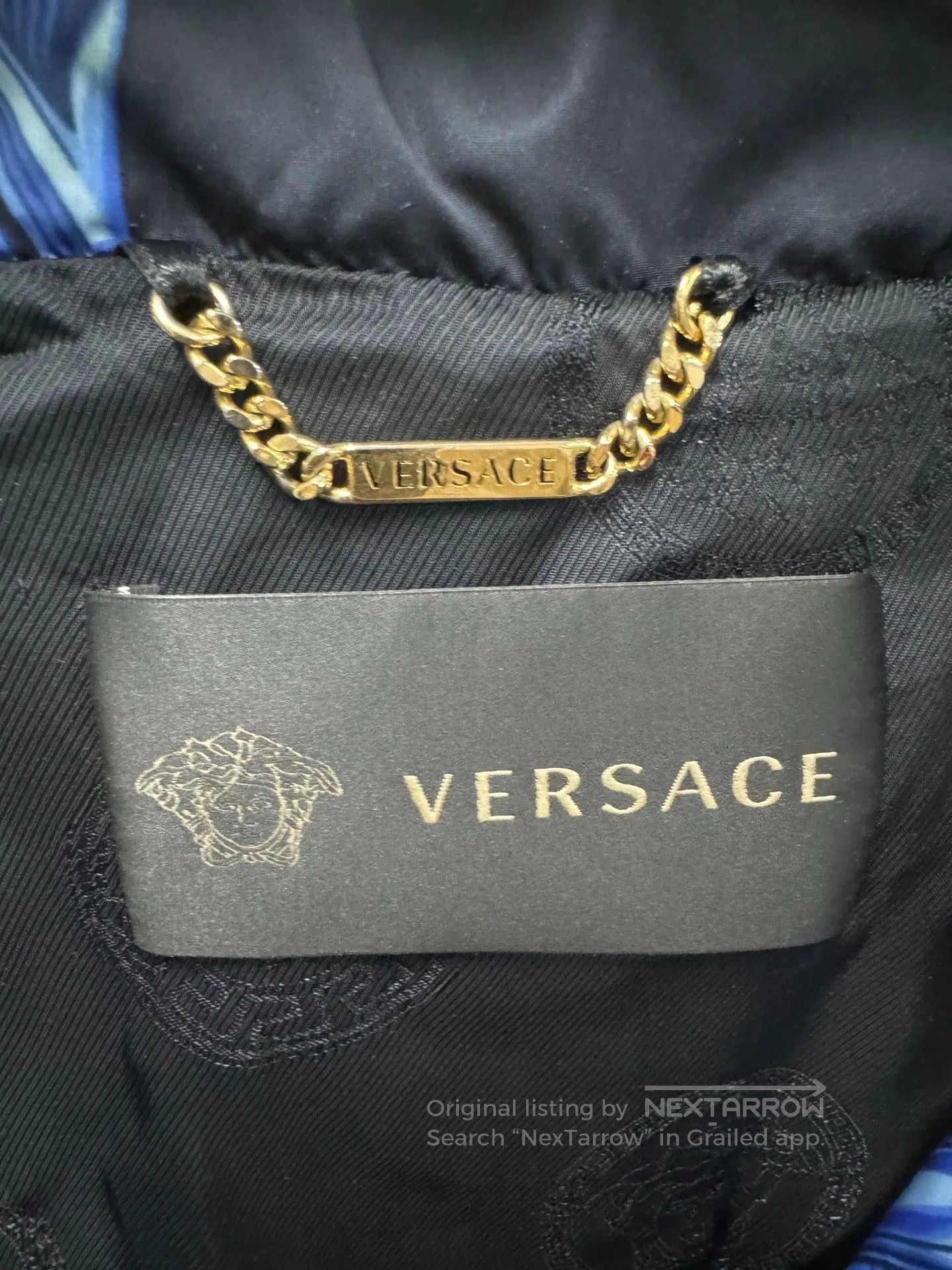 Versace Versace Blue Floral Down Jacket. Size US XL / EU 56 / 4 - 3 Thumbnail