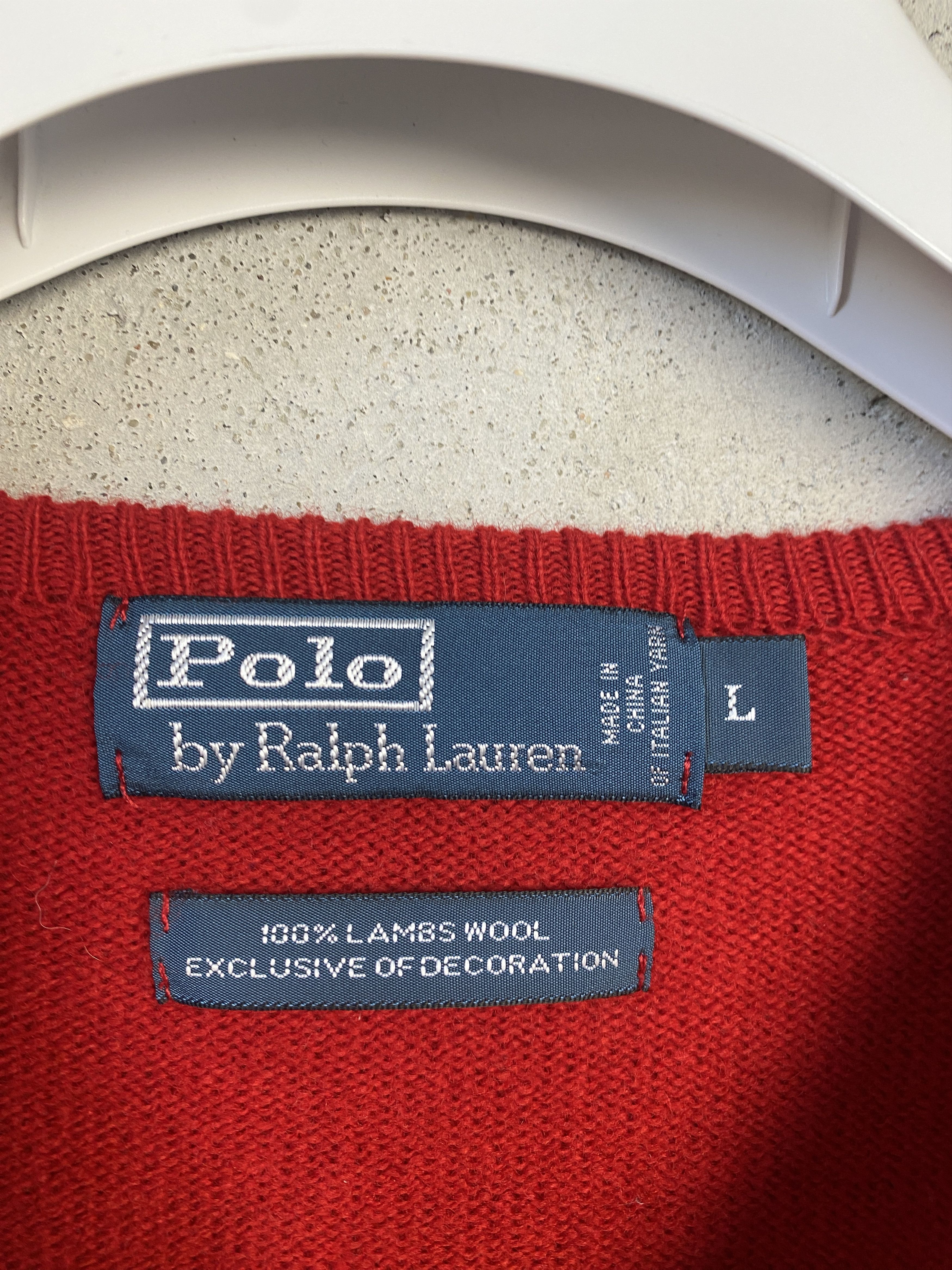 Polo Ralph Lauren Polo Ralph Lauren small pony lambs wool sweater knitwear Size US L / EU 52-54 / 3 - 3 Thumbnail